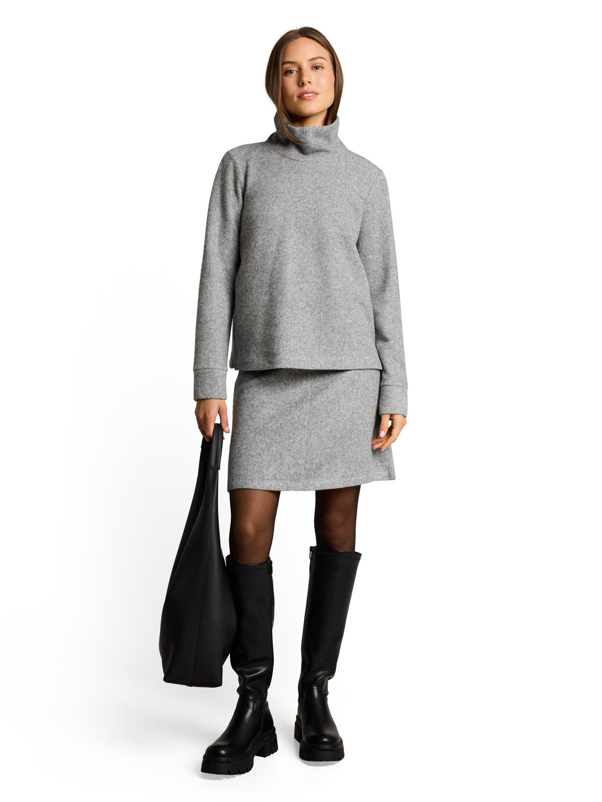 Tom Tailor Damen Sweatshirts Soft Grey Melan