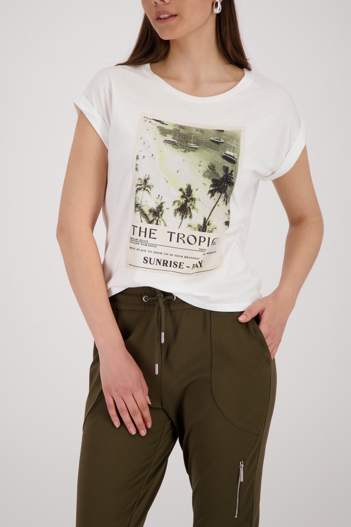 Monari Damen T-Shirts Cream