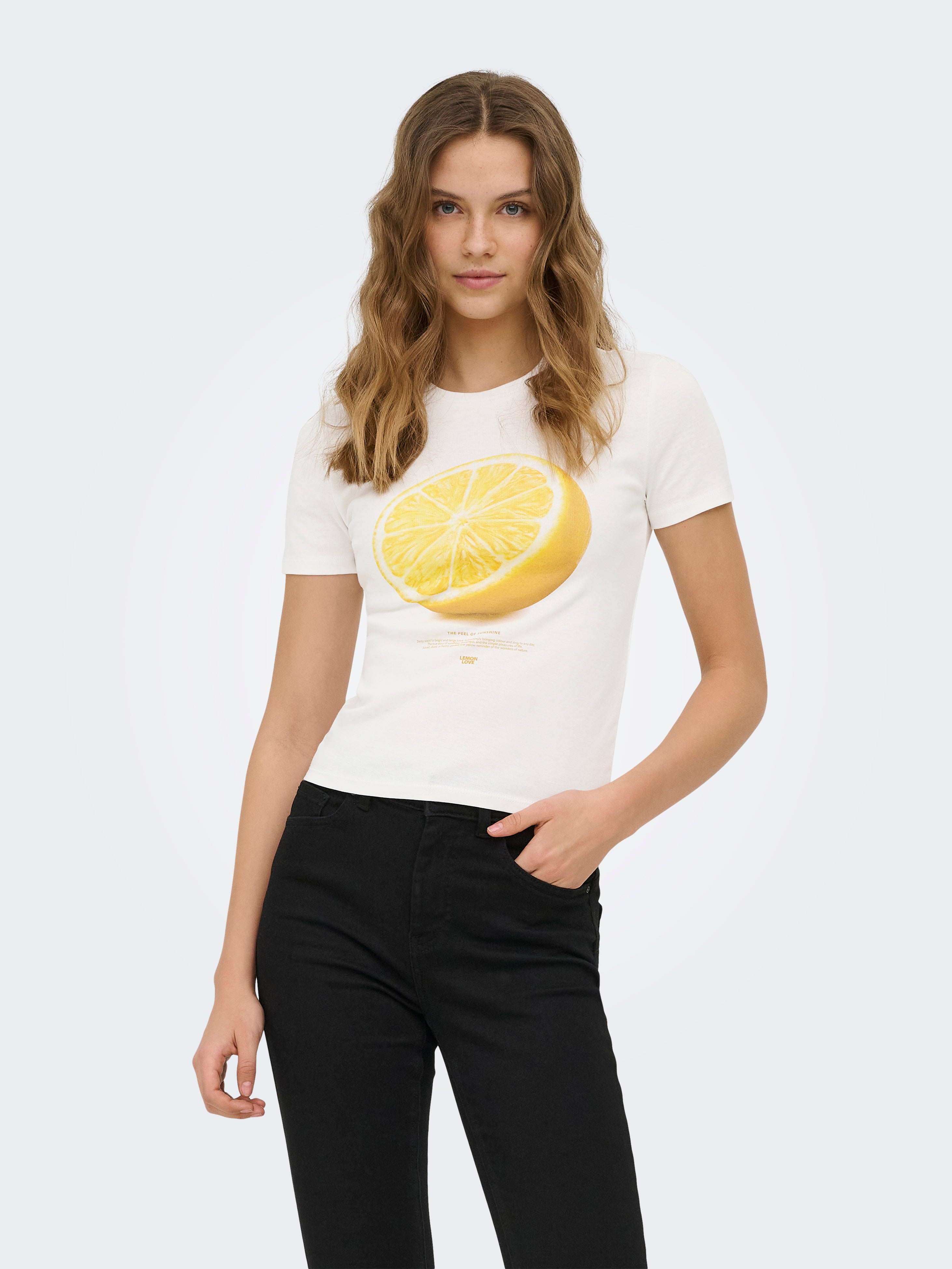 Only Damen T-Shirts Cloud Dancer/Le