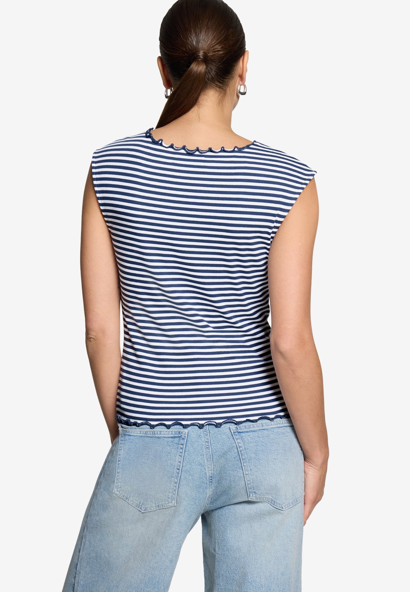 Zero Damen Tops Blue/White
