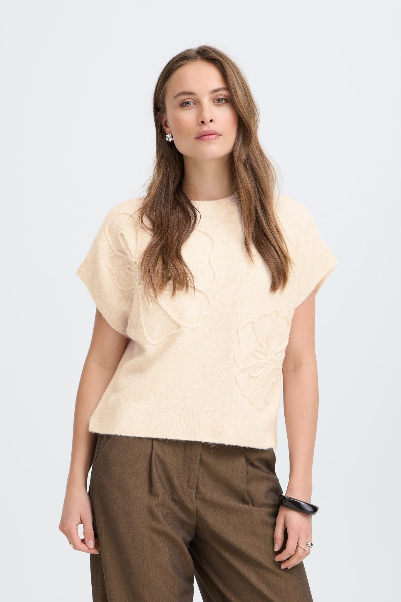 b.young Damen T-Shirts Birch Melange