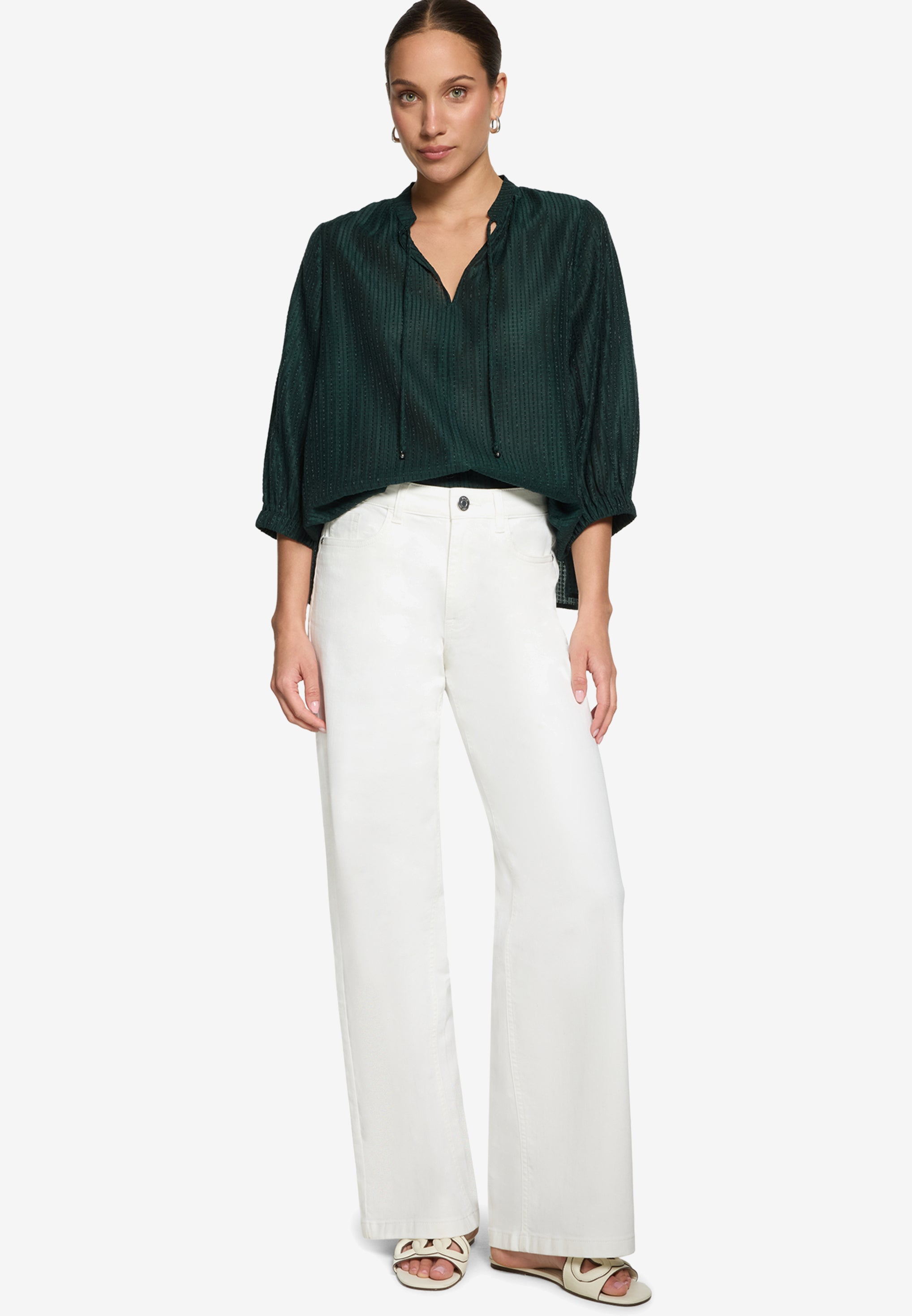 Zero Damen Blusen kurz Green Forest