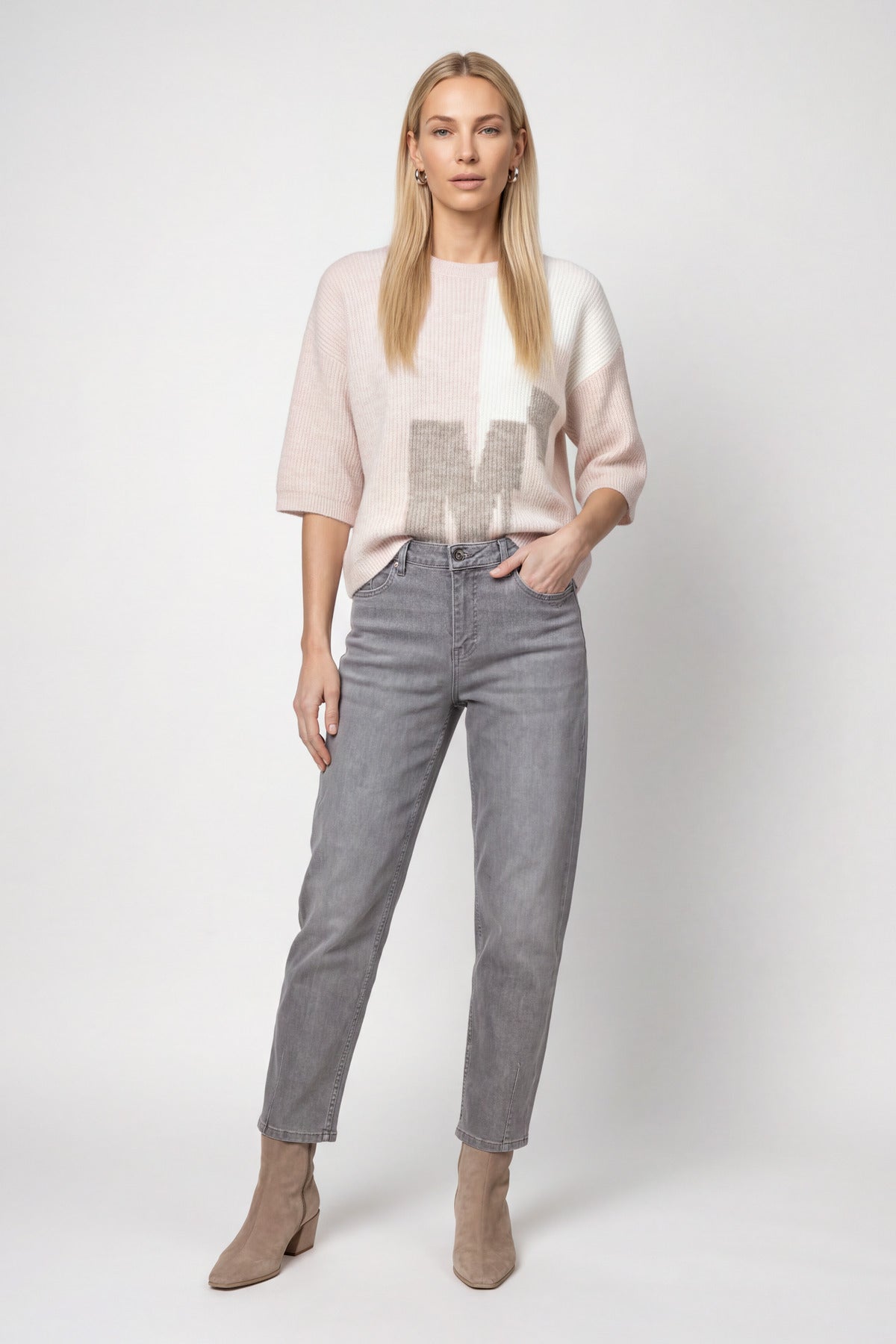 Monari Damen Hosen Light Grey