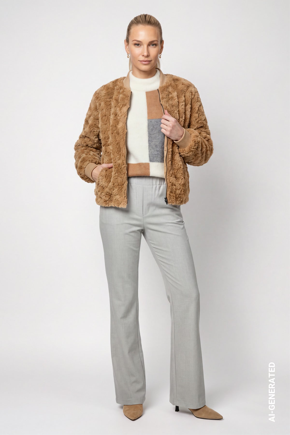 Monari Damen Jacken Brown Sugar