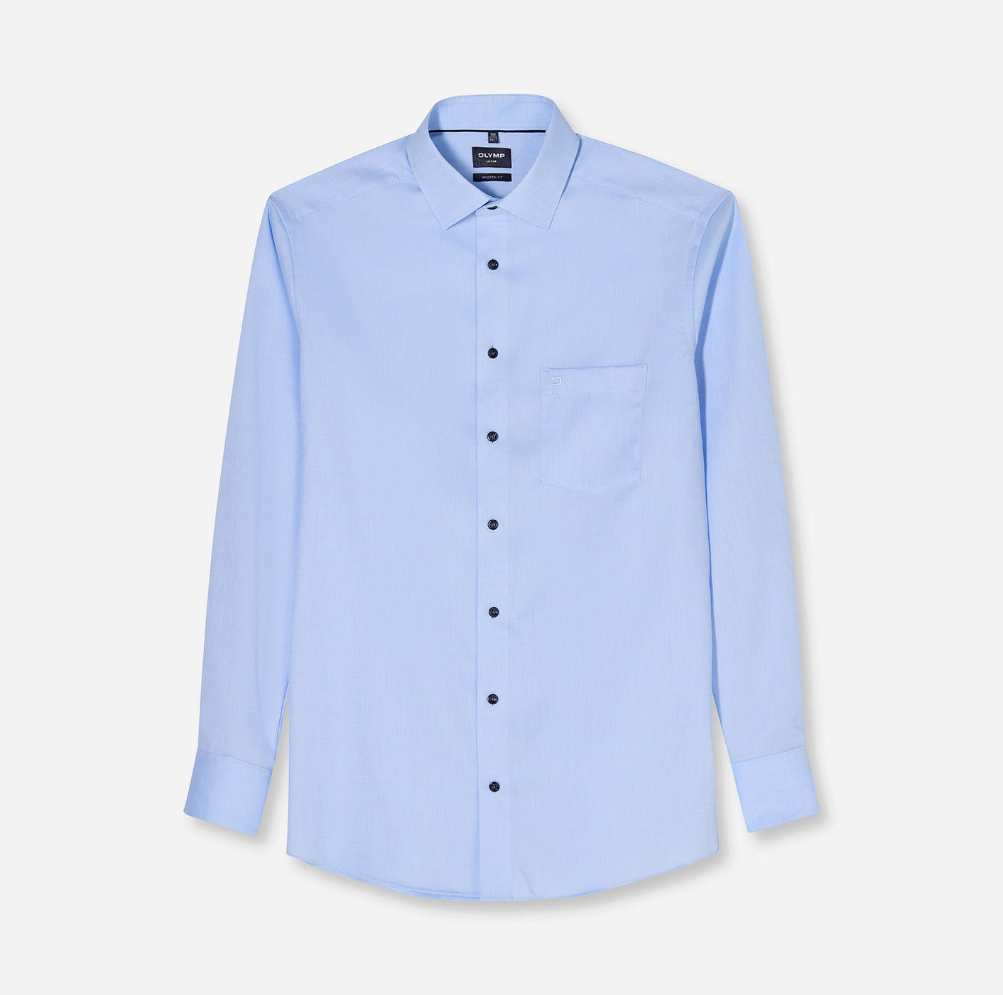 Olymp Herren Hemden lang  Bleu