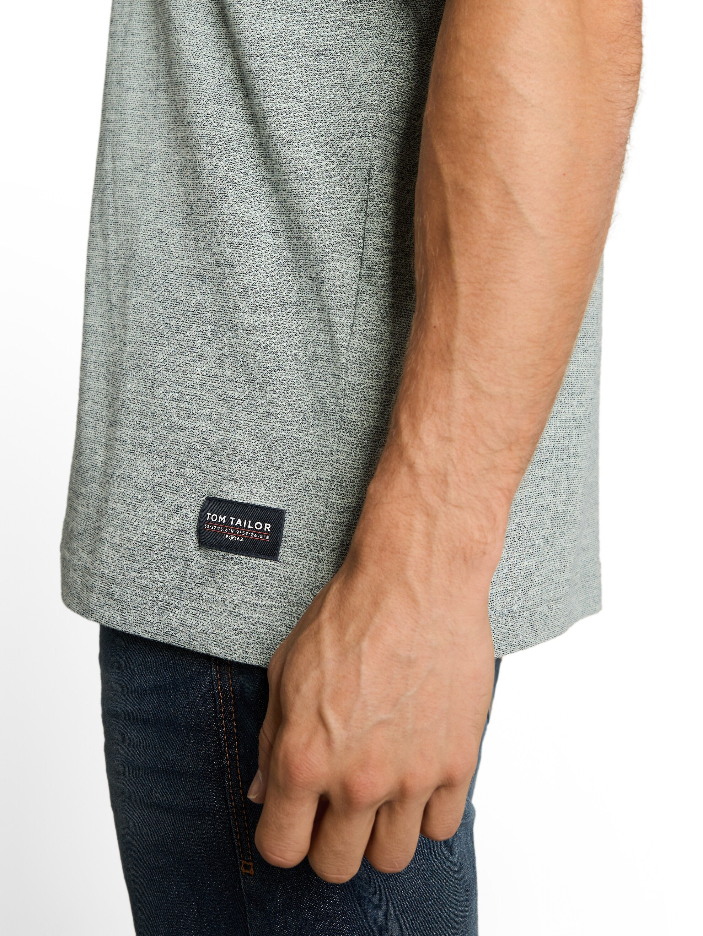 Tom Tailor Herren T-Shirts kurz Green Navy Inje