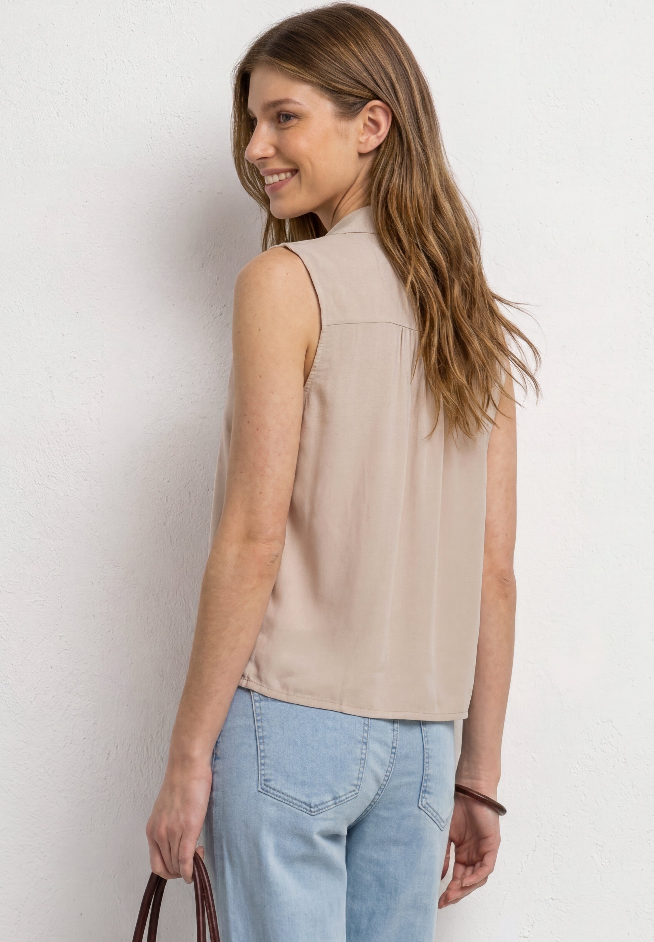 Street One Damen Blusen Clay Sand