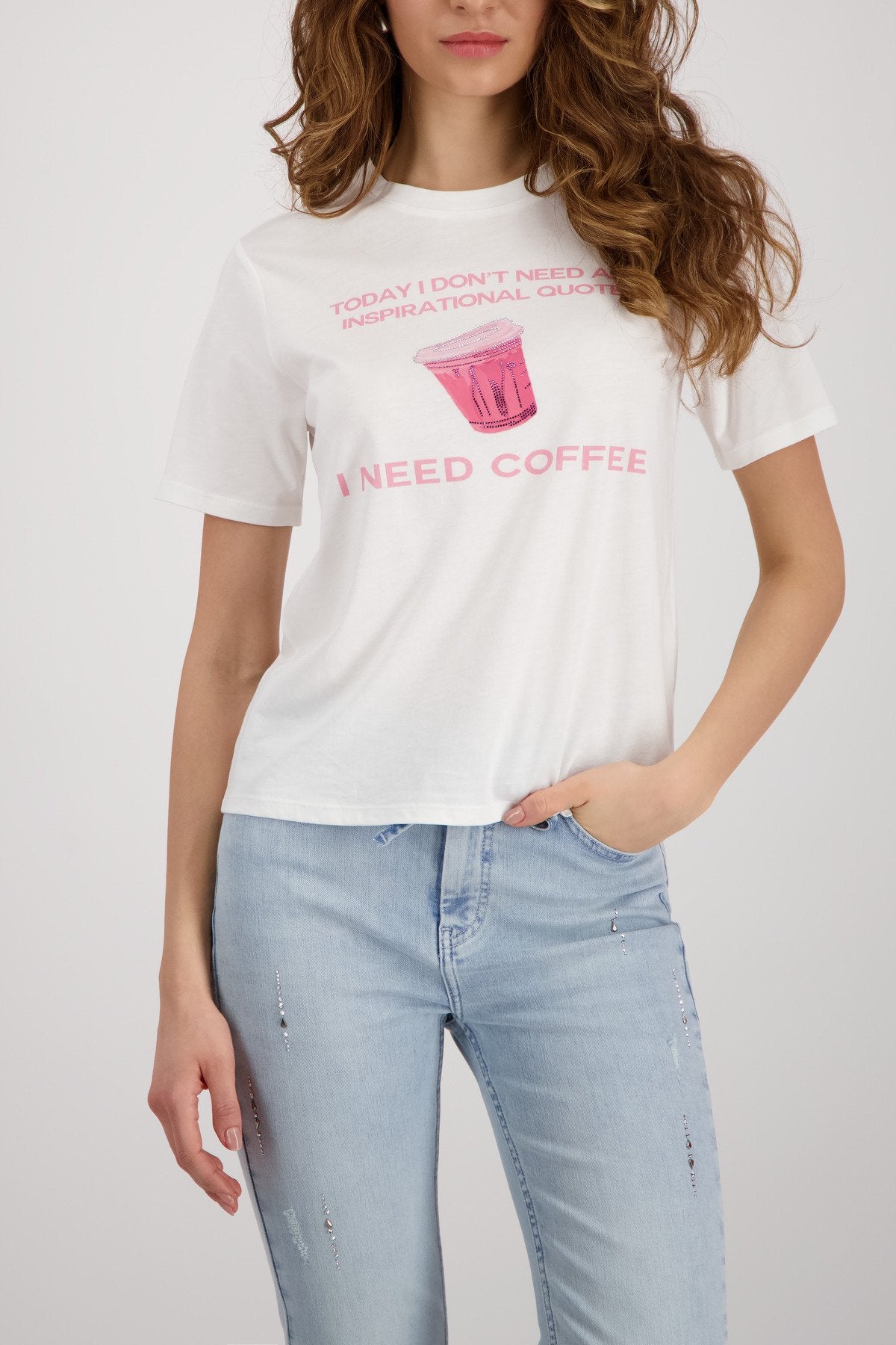 Monari Damen T-Shirts  Off-White