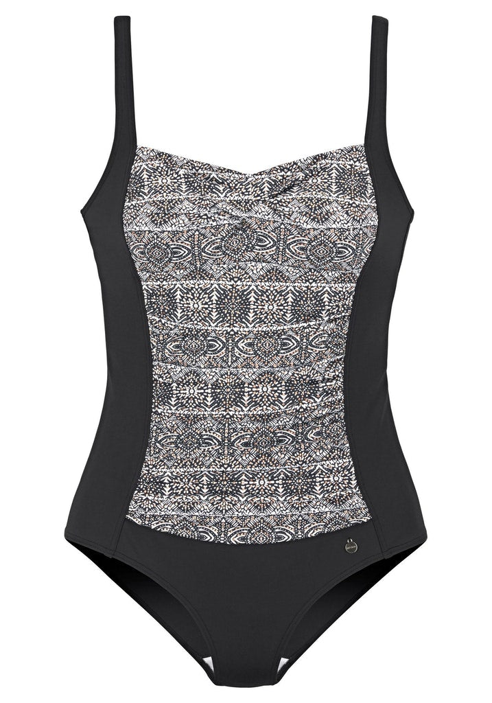 Lascana Badeanzug Black Print