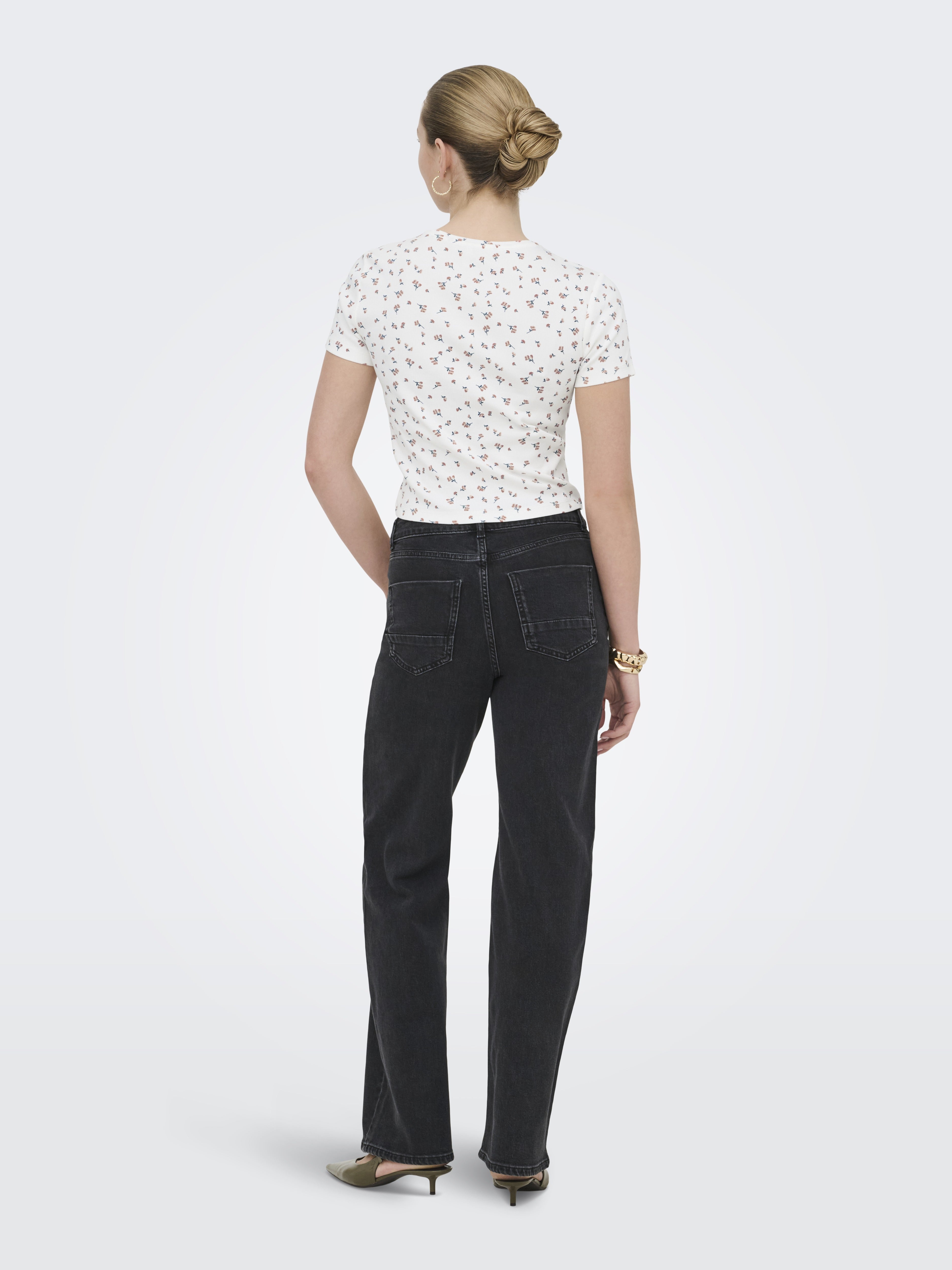 only Damen T-Shirts Cloud Dancer/Ro