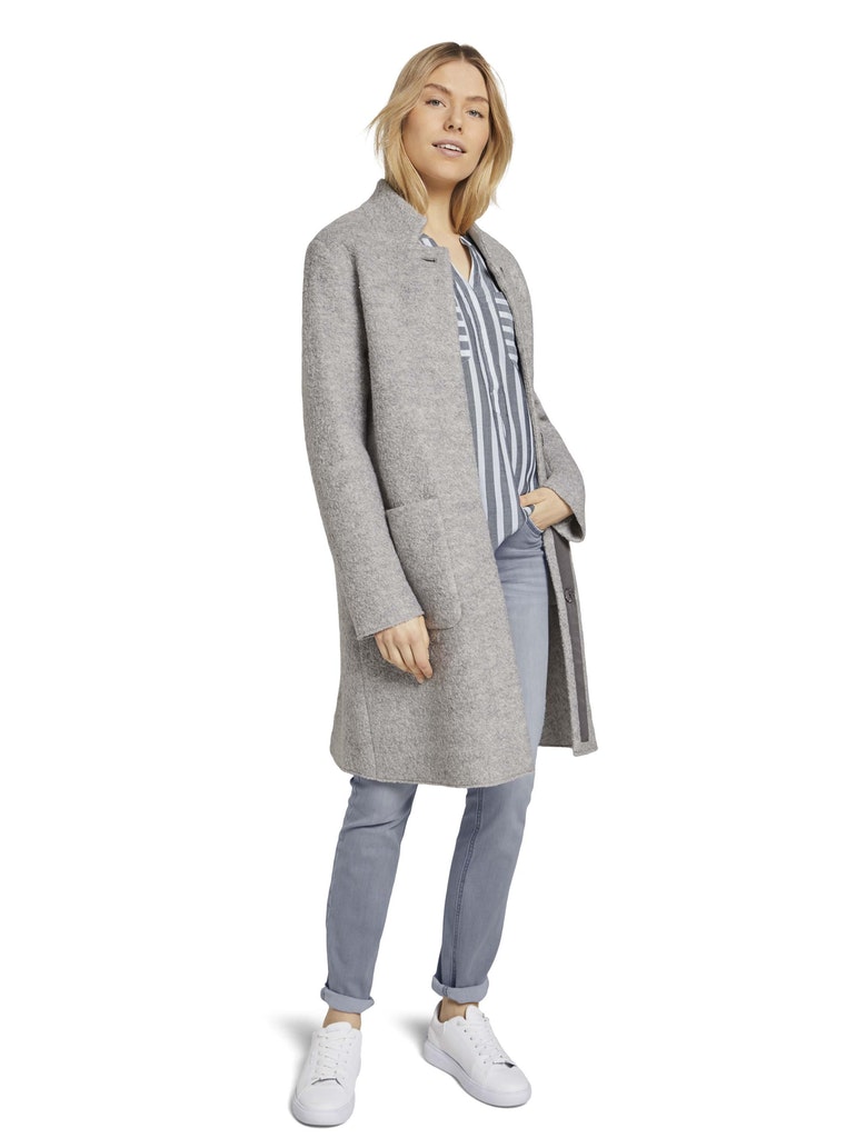 Tom Tailor Damen Blusen Offwhite Navy V