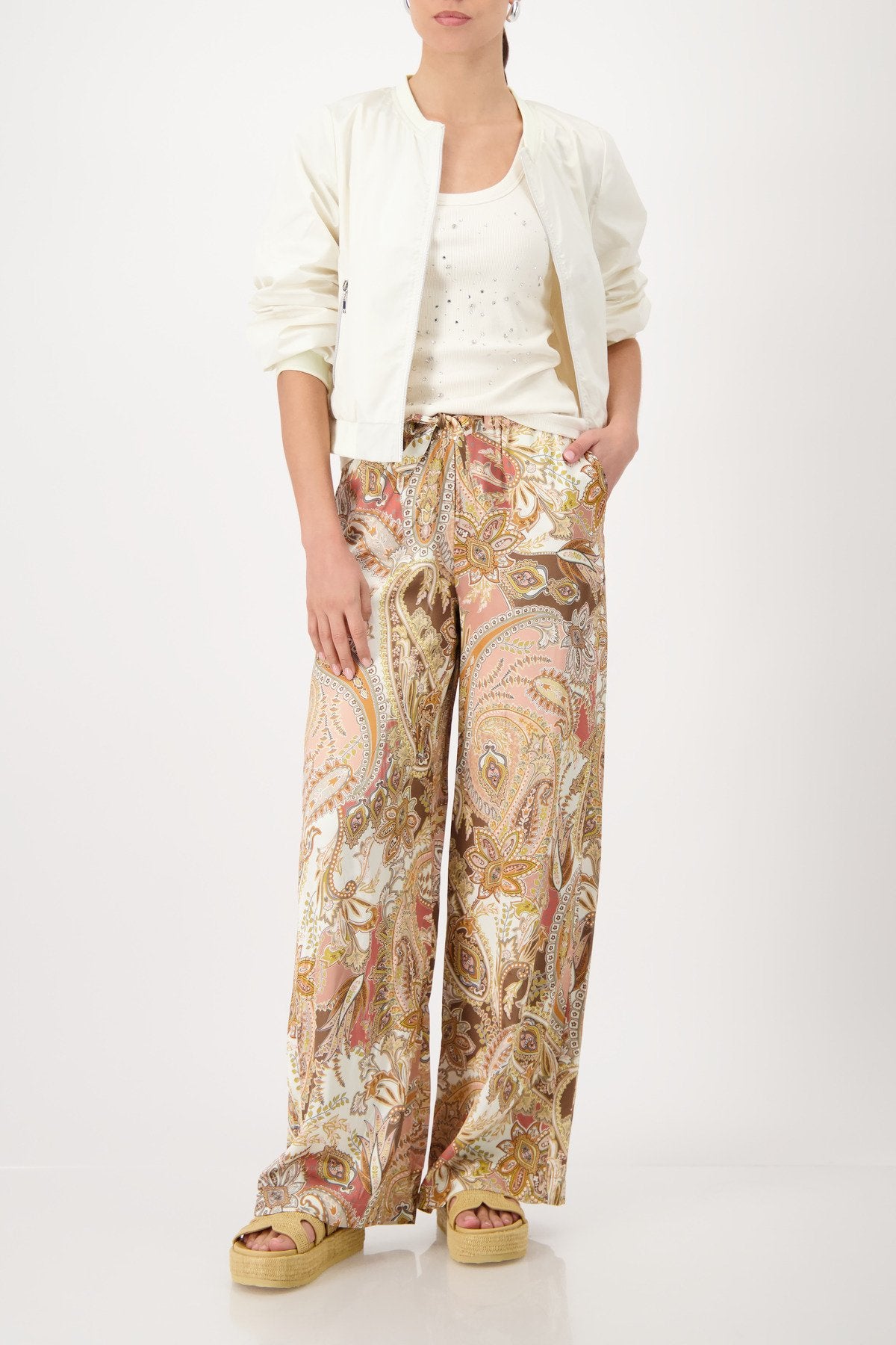 Monari Damen Hosen Mocca Gemus