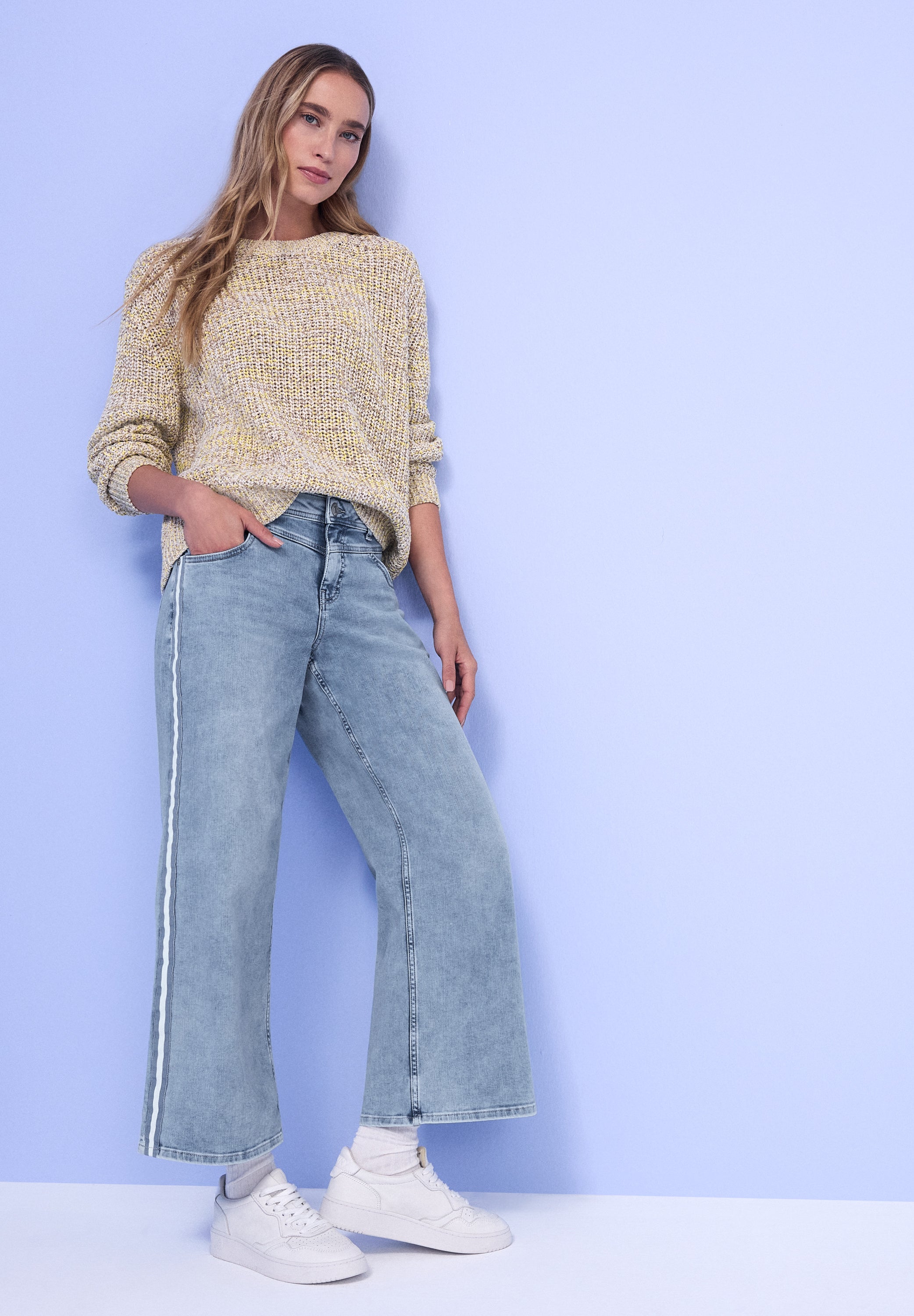 Street One Damen Hosen Light Blu