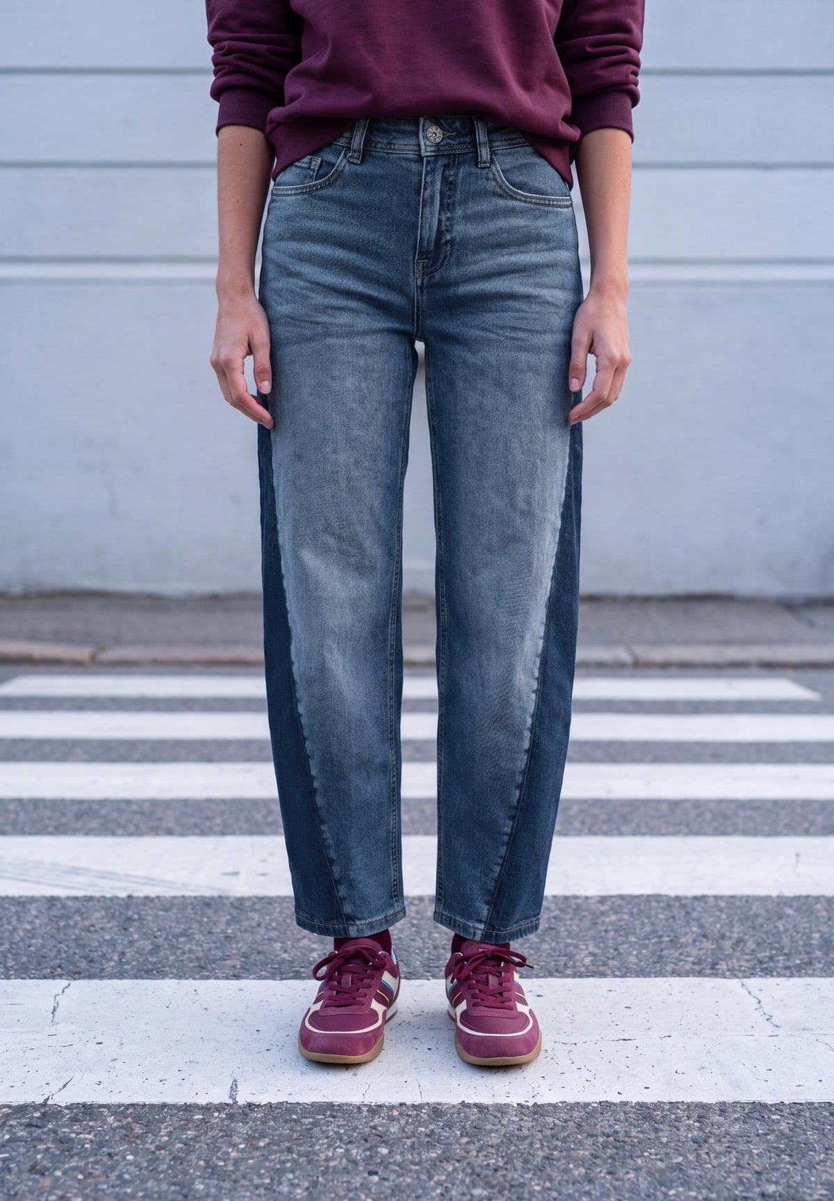 Street One Studio Damen Hosen  Mid Blue