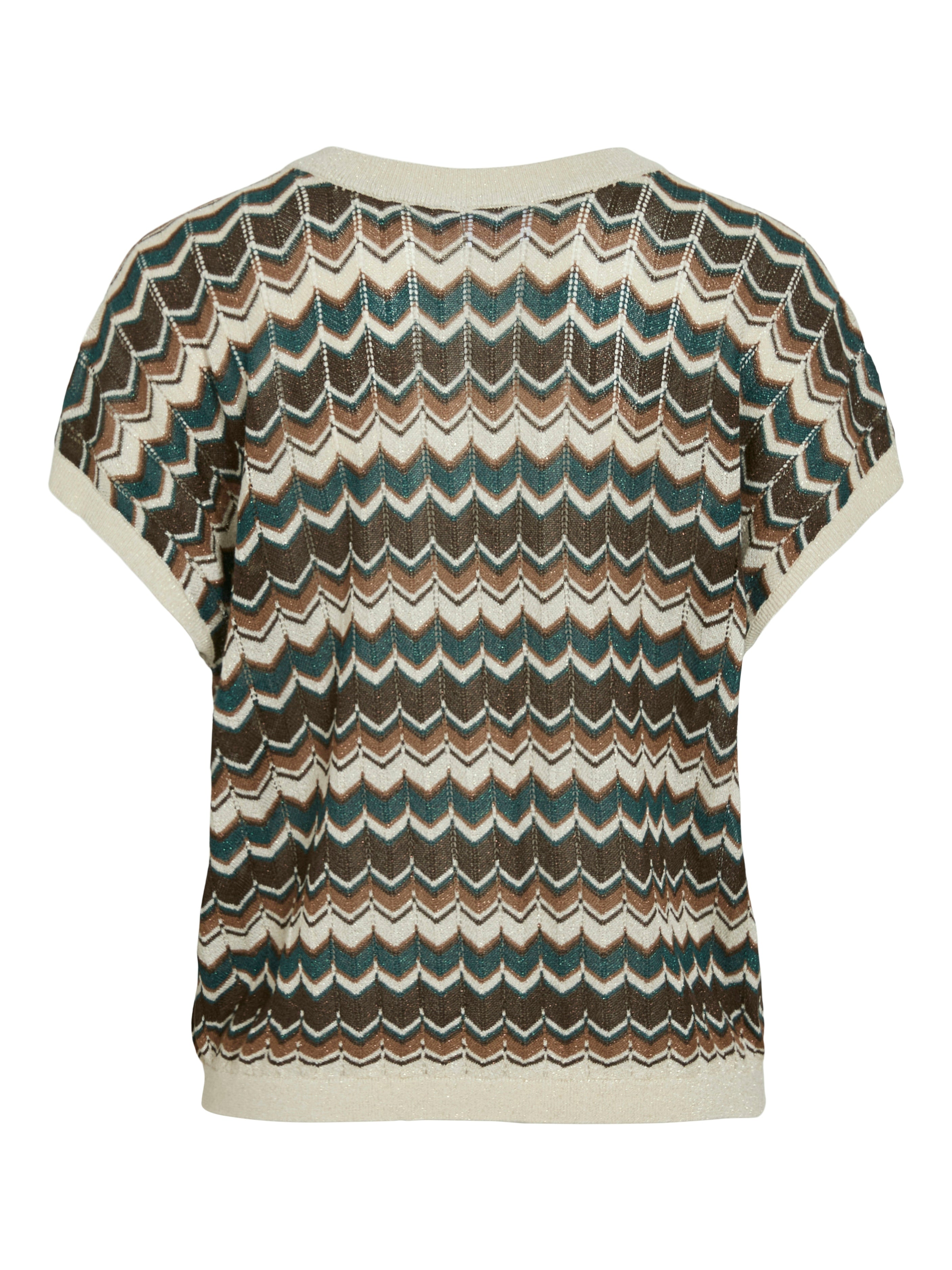 Vila Damen Pullover Birch/Multi Col