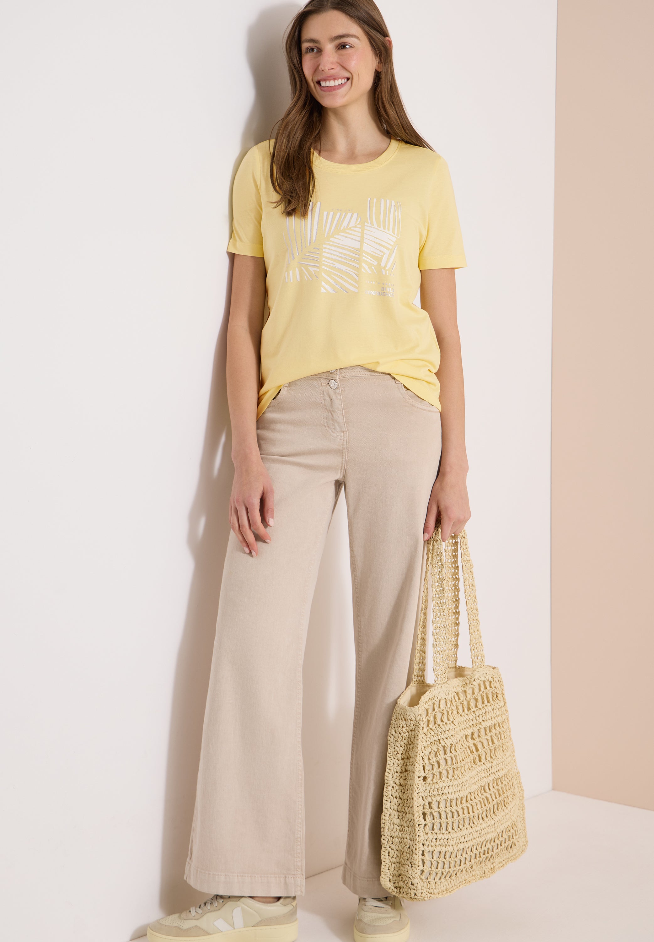 Cecil Damen T-Shirts  Buttermil