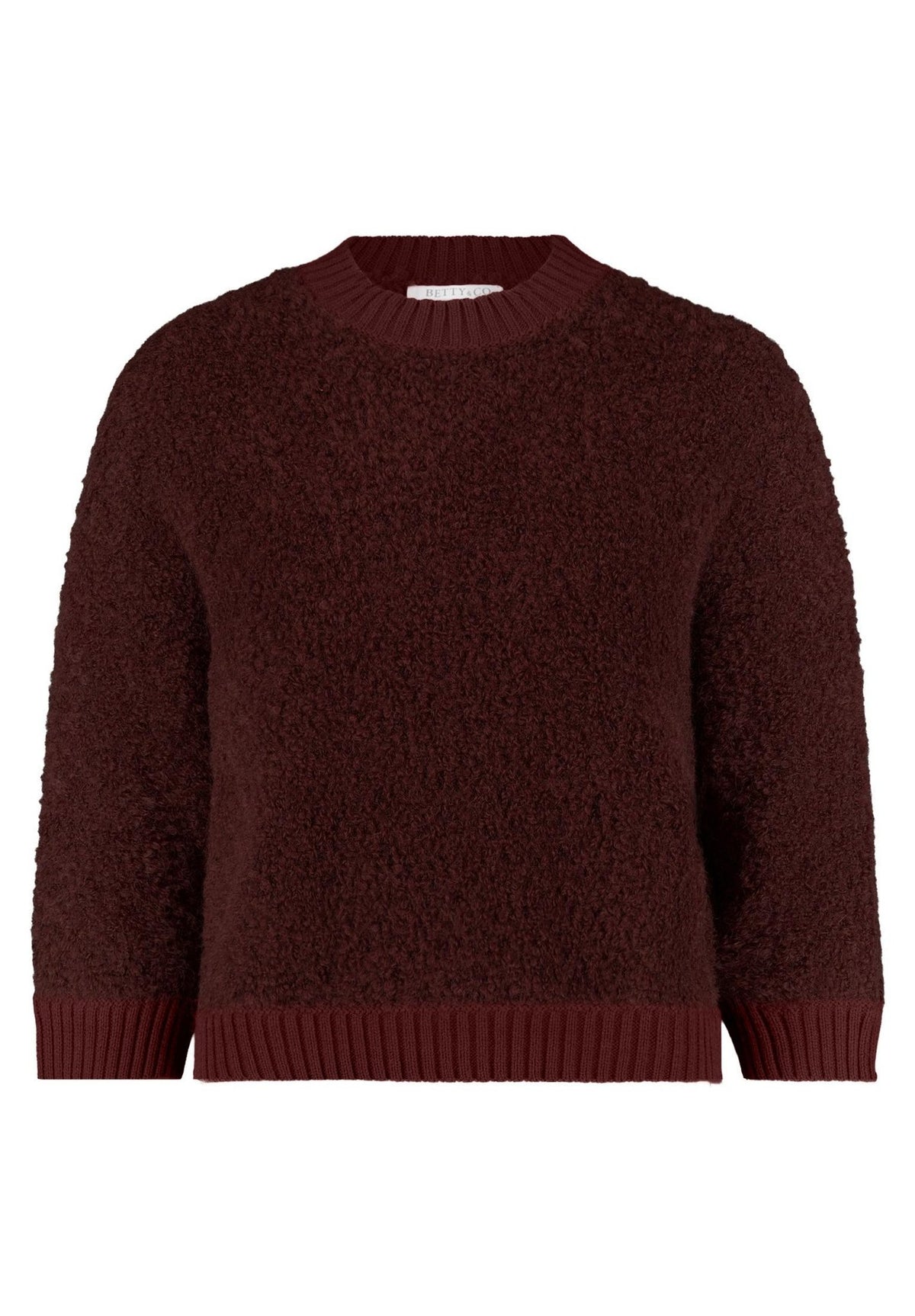 Betty & Co Damen Pullover Dark Red Melang