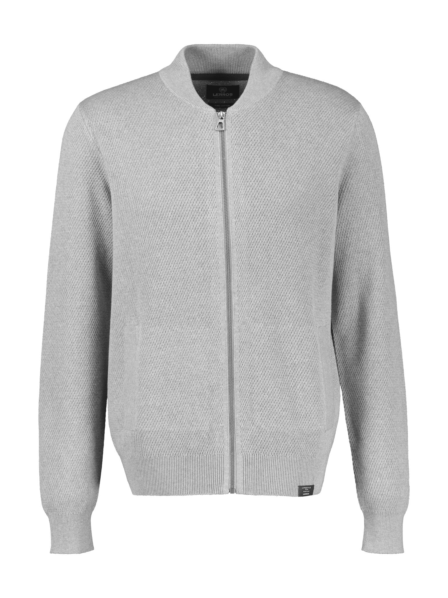 Lerros Herren Strickjacken Platinum Grey M