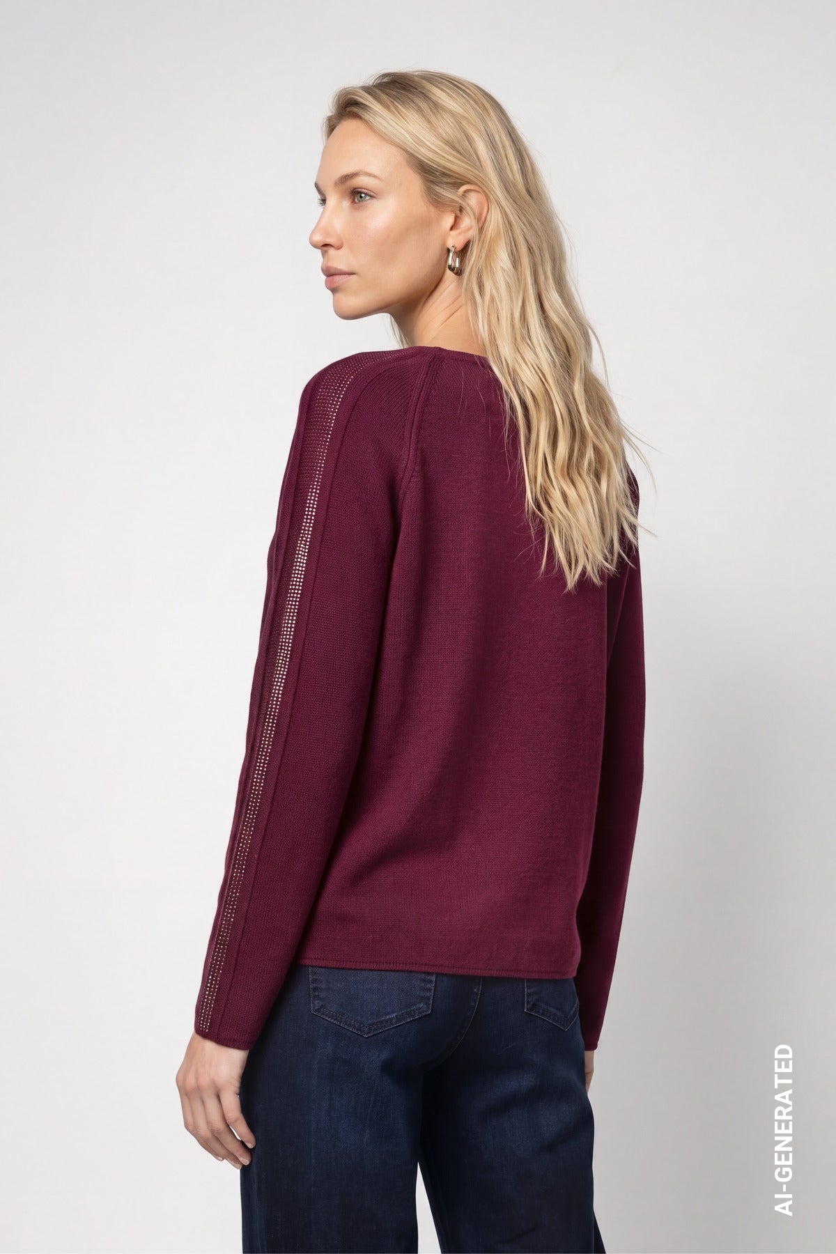 Monari Damen Pullover  Dark Bordea