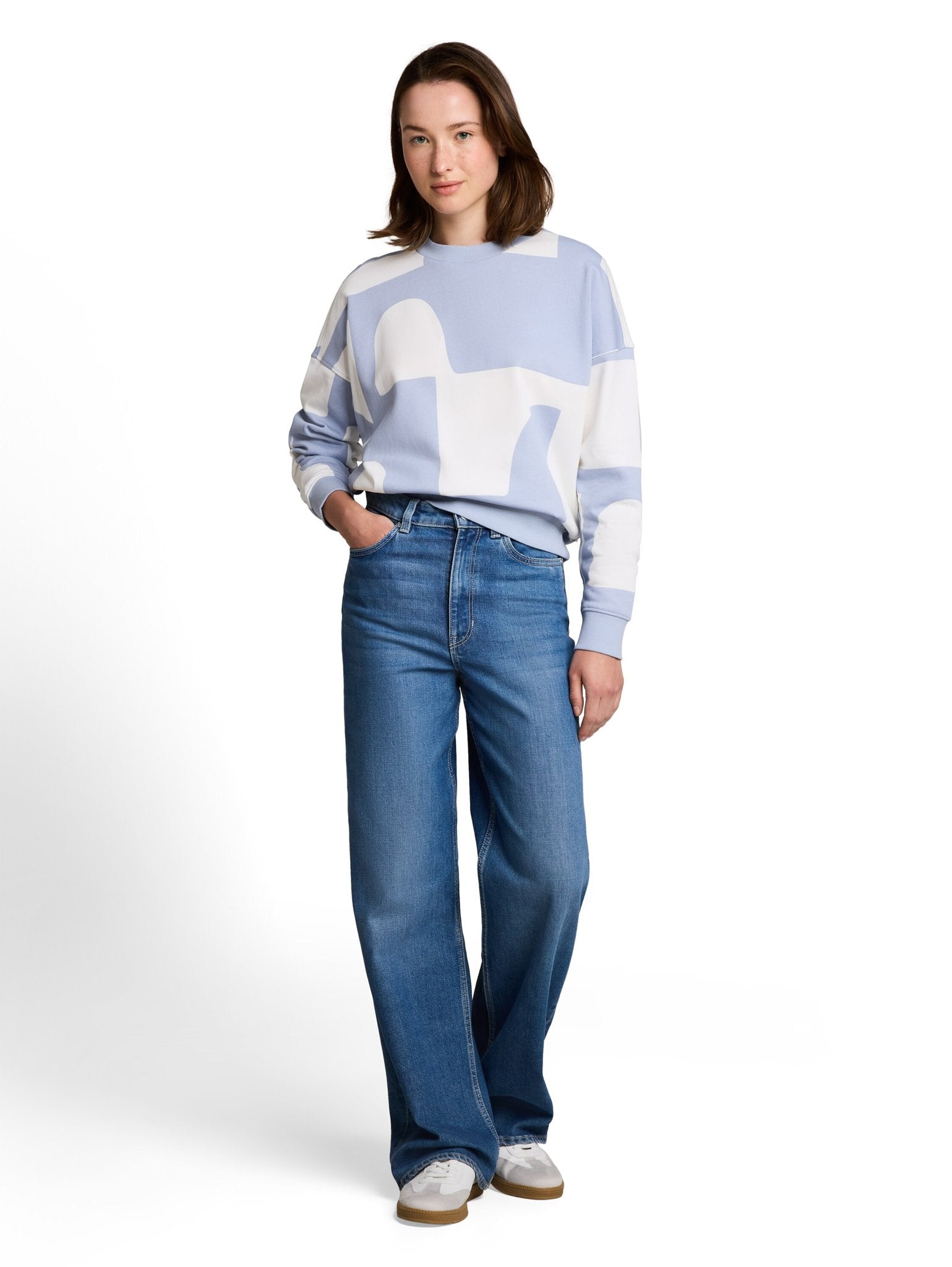 Tom Tailor denim Damen Sweatshirts Foggy Blue Big