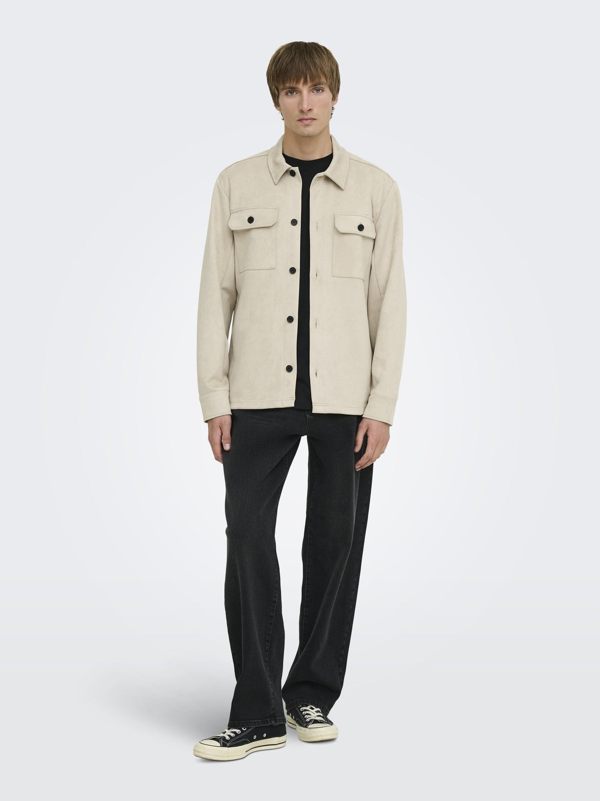 Only & Sons Herren Hemden lang Silver Lining
