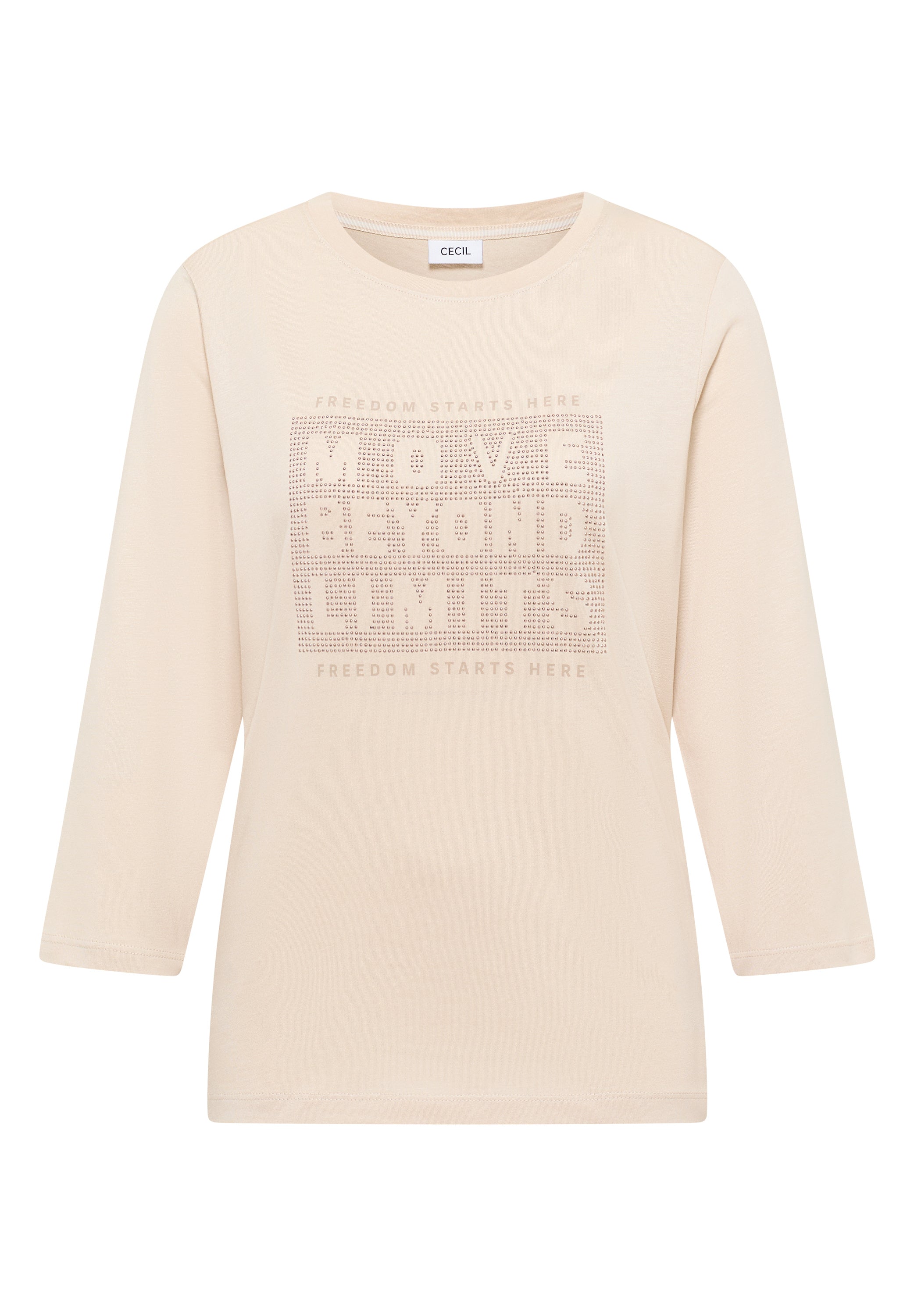 Cecil Damen T-Shirts  Pearl Bei