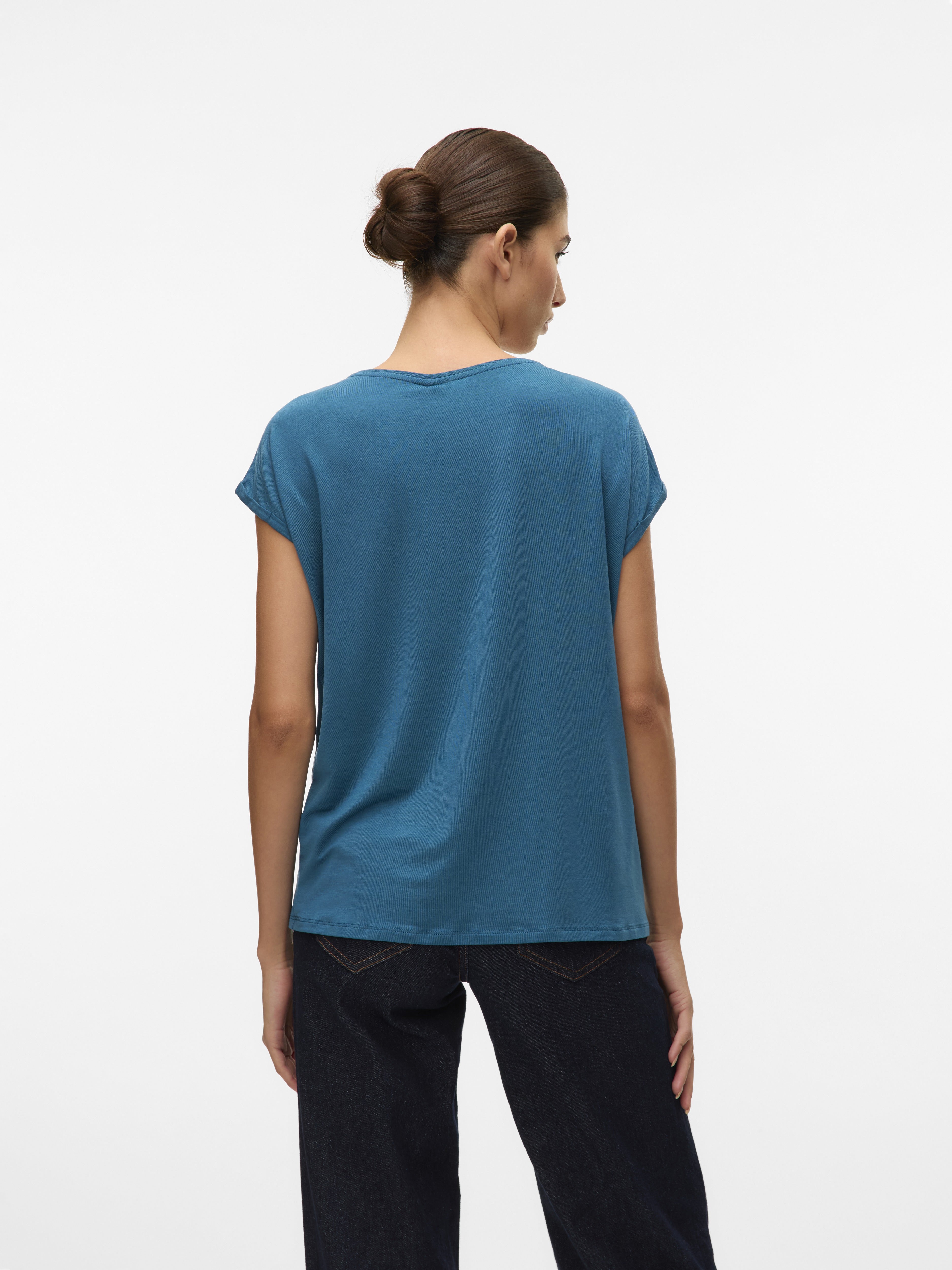Vero Moda Damen T-Shirts Moroccan Blue