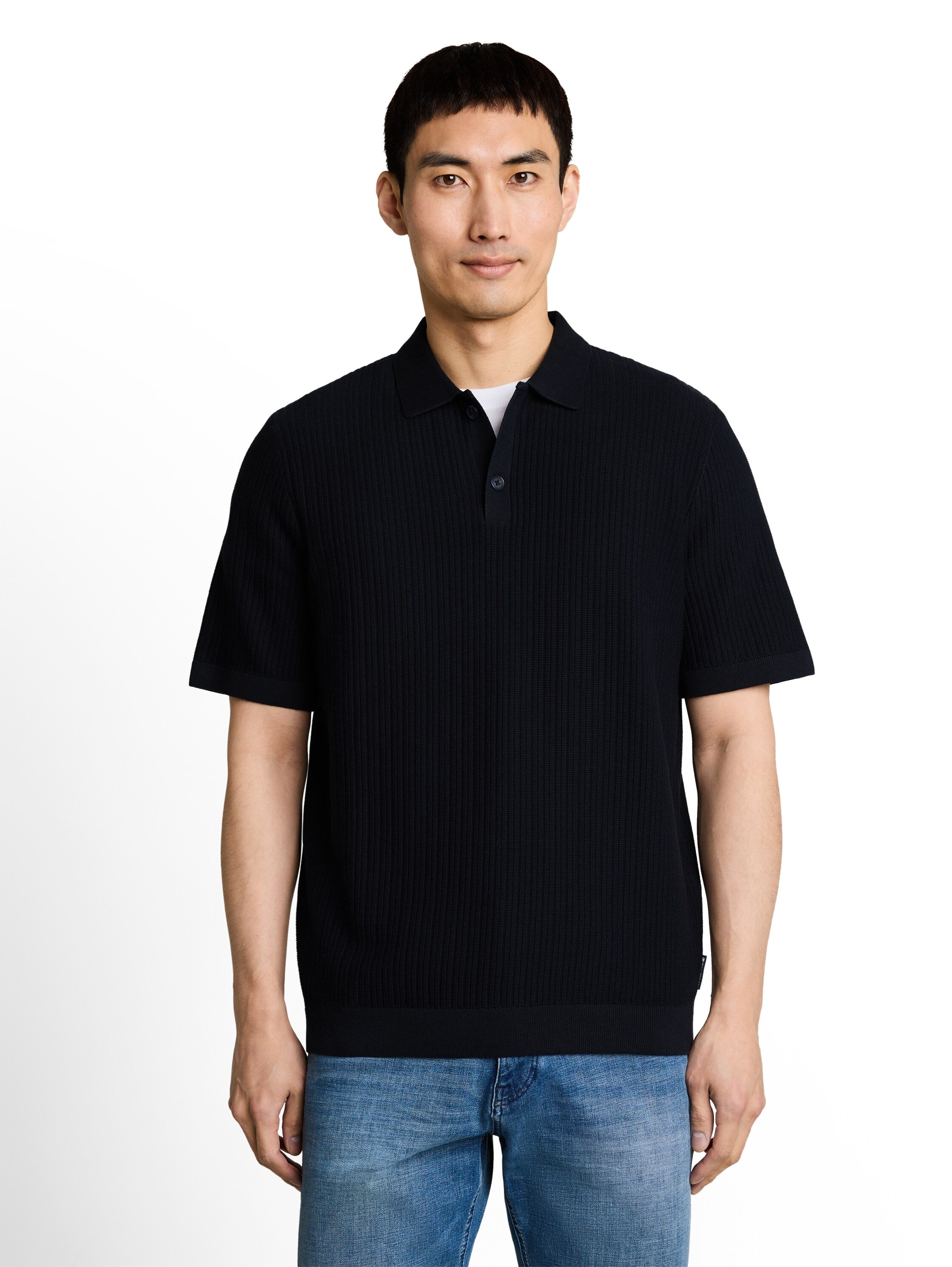 Tom Tailor Herren Polo-Shirts Sky Captain Blu