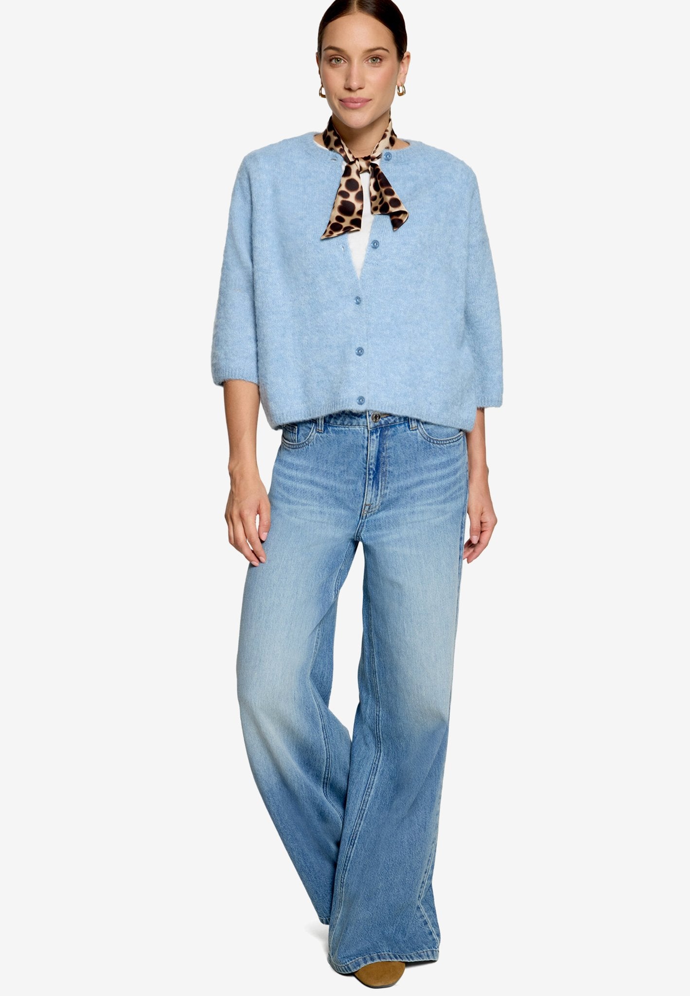 Zero Damen Strickjacken Ashley Blue Mel