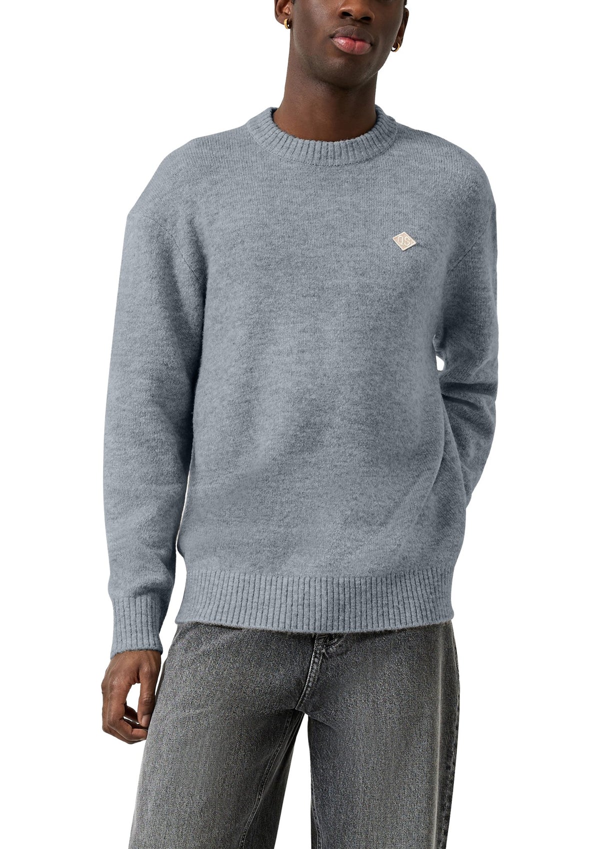 QS by S.Oliver Herren Pullover  Grey/Black