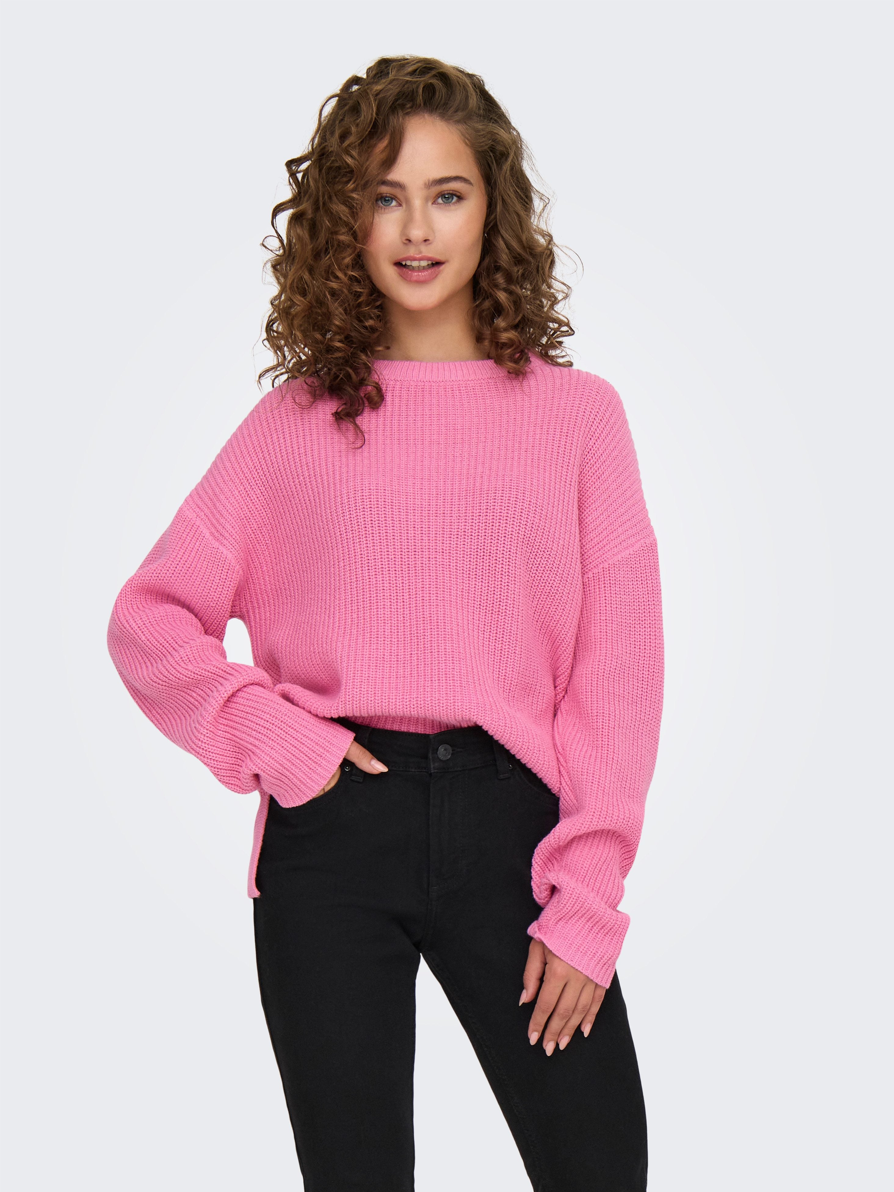 only Damen Pullover Sachet Pink