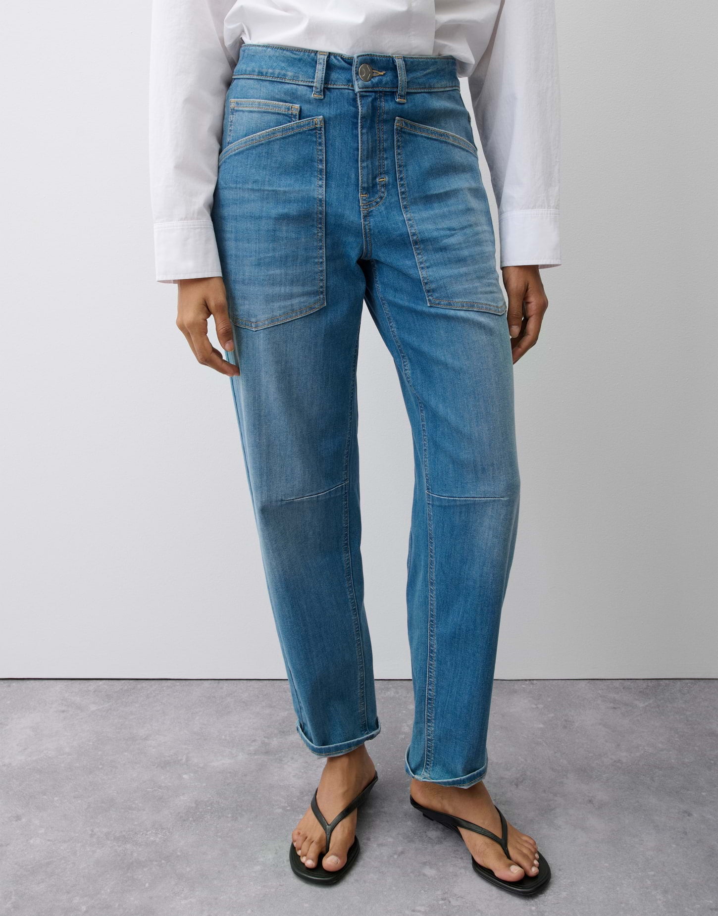 Opus Pants Damen Jeans  Mid Blue