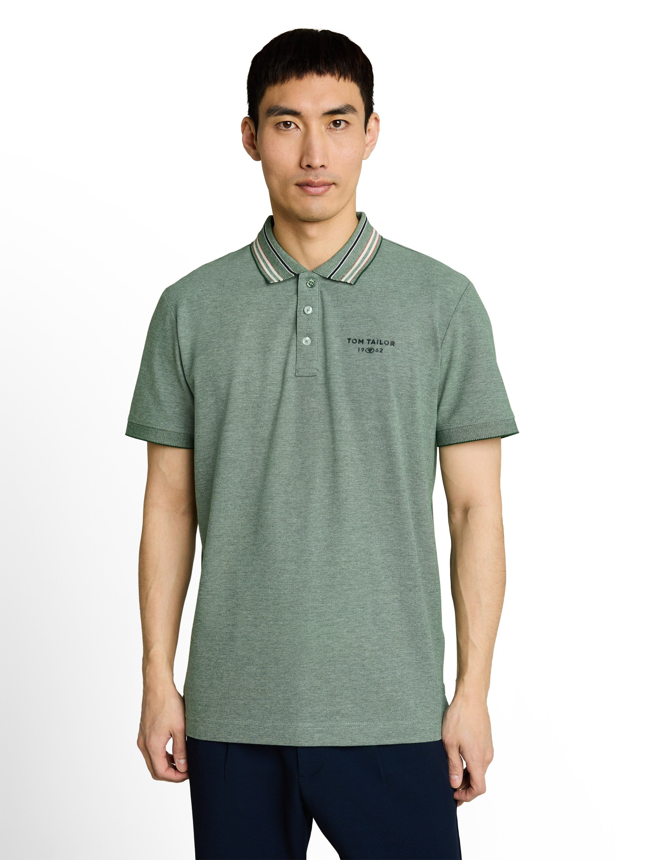Tom Tailor Herren Polo-Shirts Garden Green