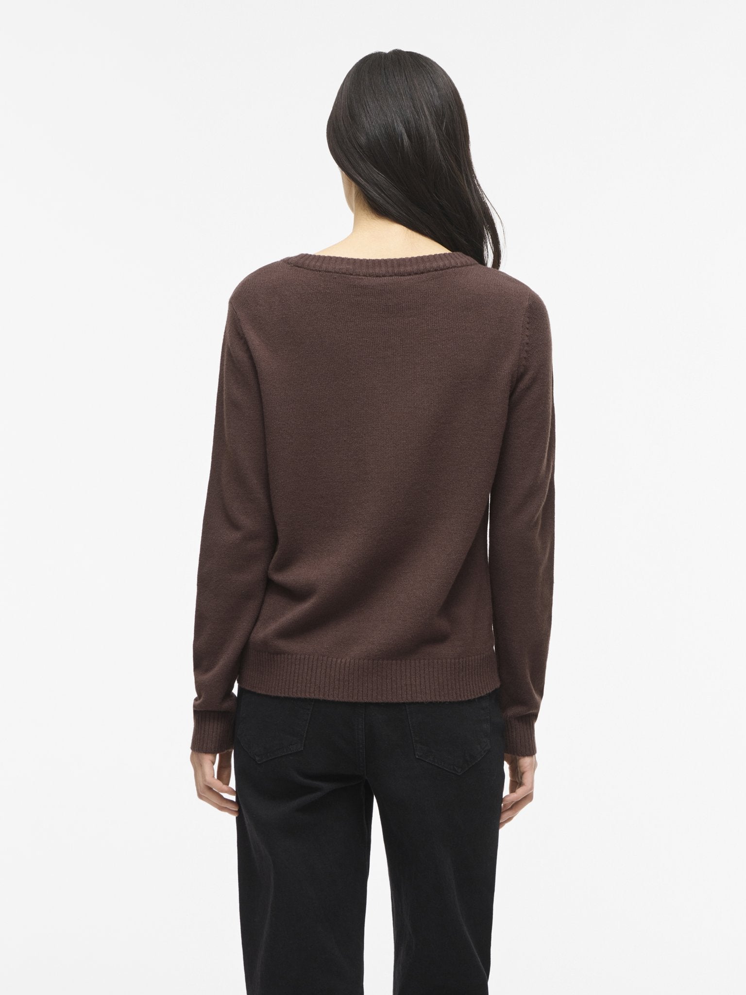 Vila Damen Pullover Coffee Bean