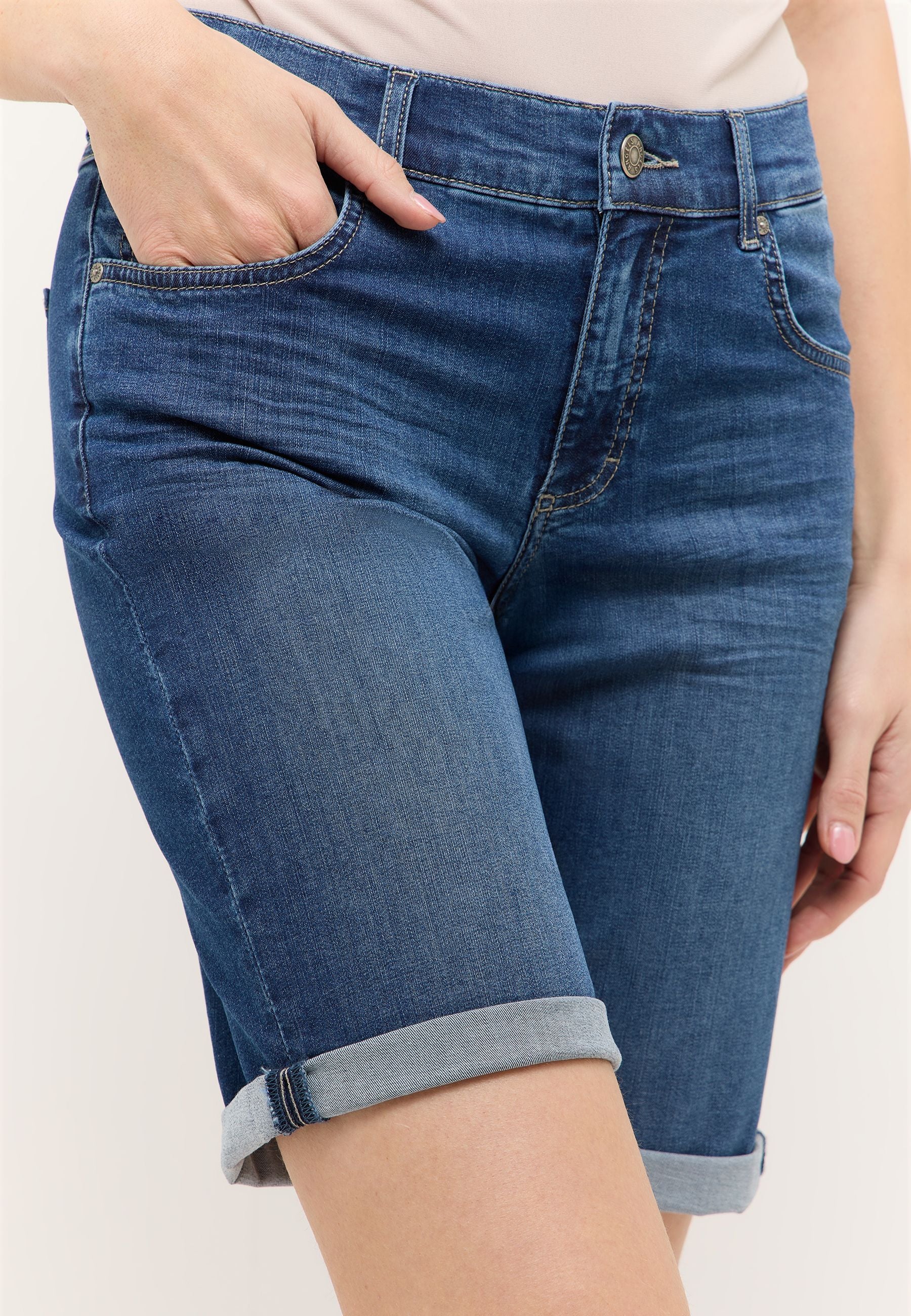 Angels Damen Hosen  Mid Blue U