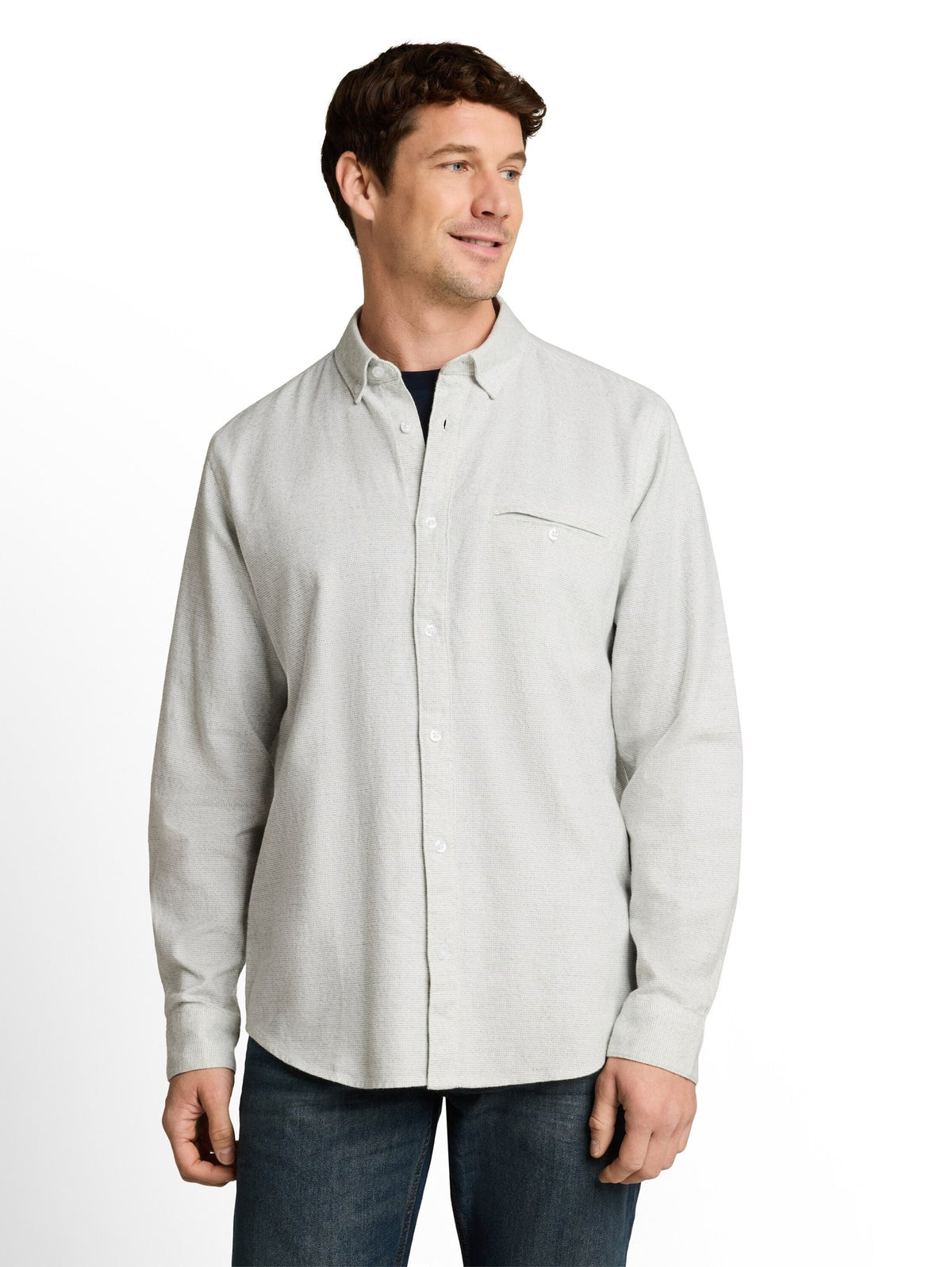 Tom Tailor Herren Hemden lang White Based Gre