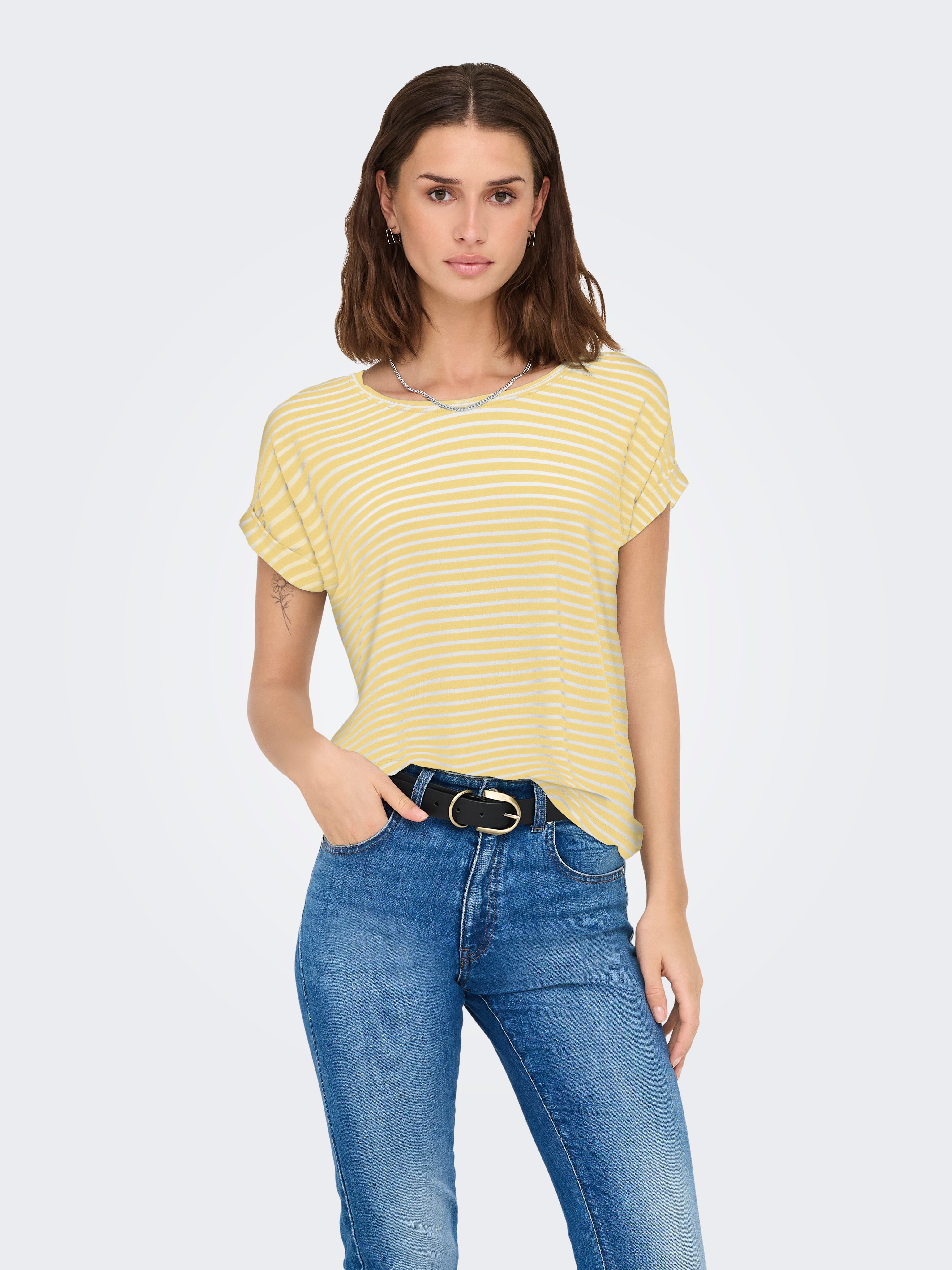 Only Damen T-Shirts Pale Banana/Clo