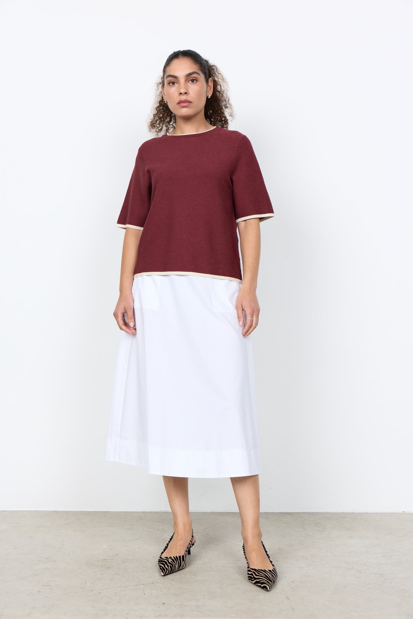 Soya Concept Damen Pullover Oxblood Red Mel