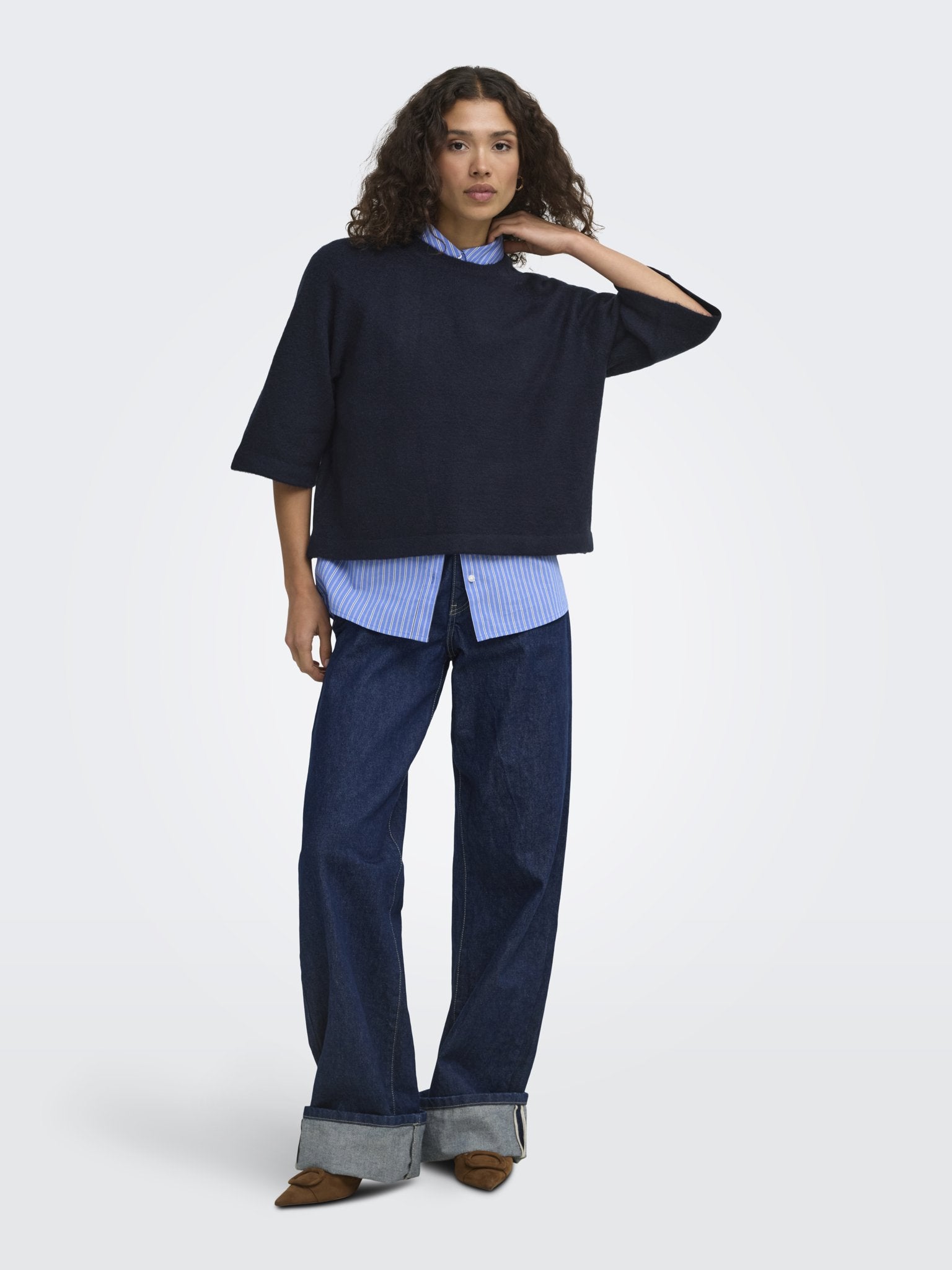 only Damen Pullover Night Sky/Melan