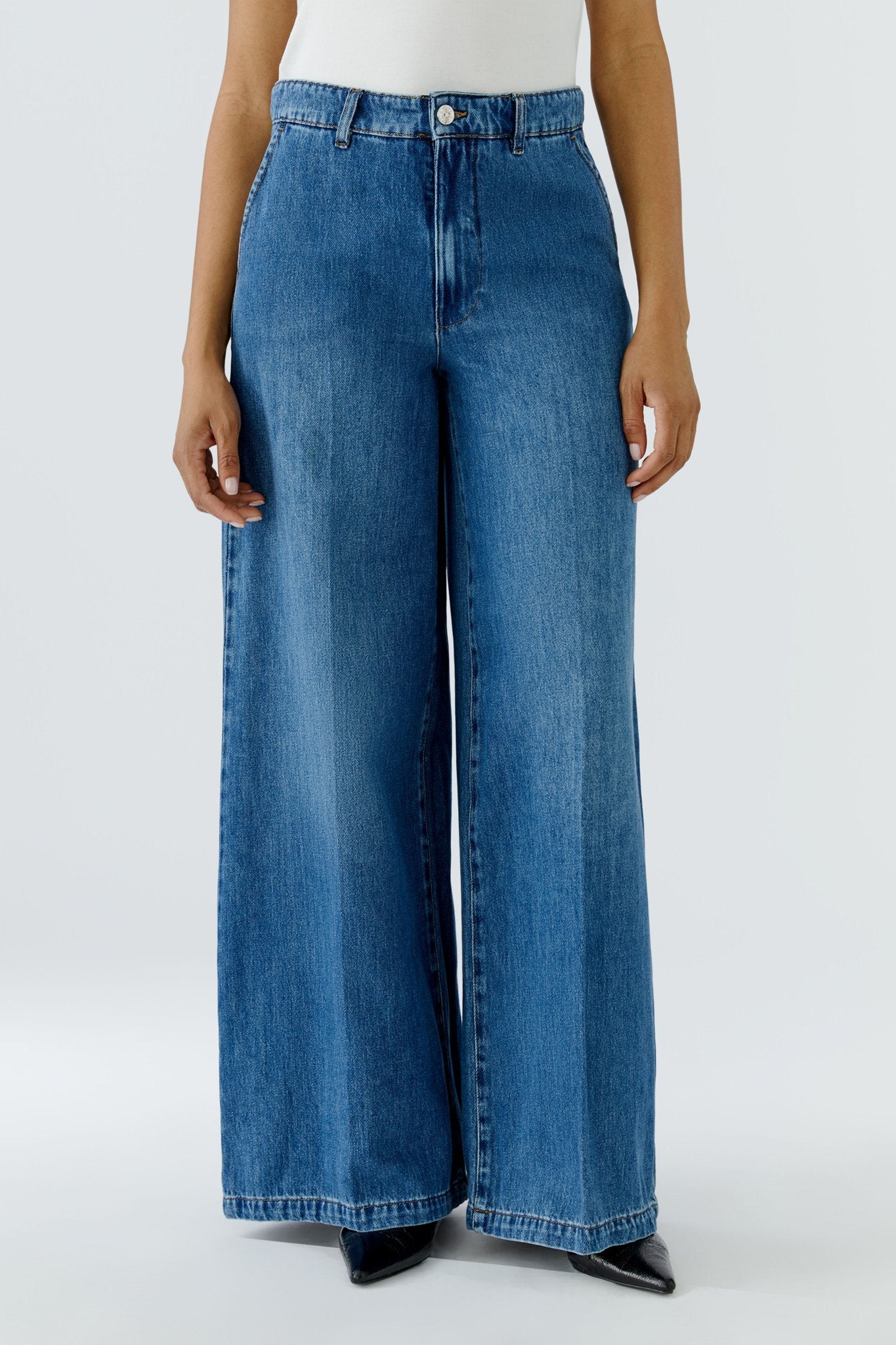 Oui Damen Jeans  Bright Blu