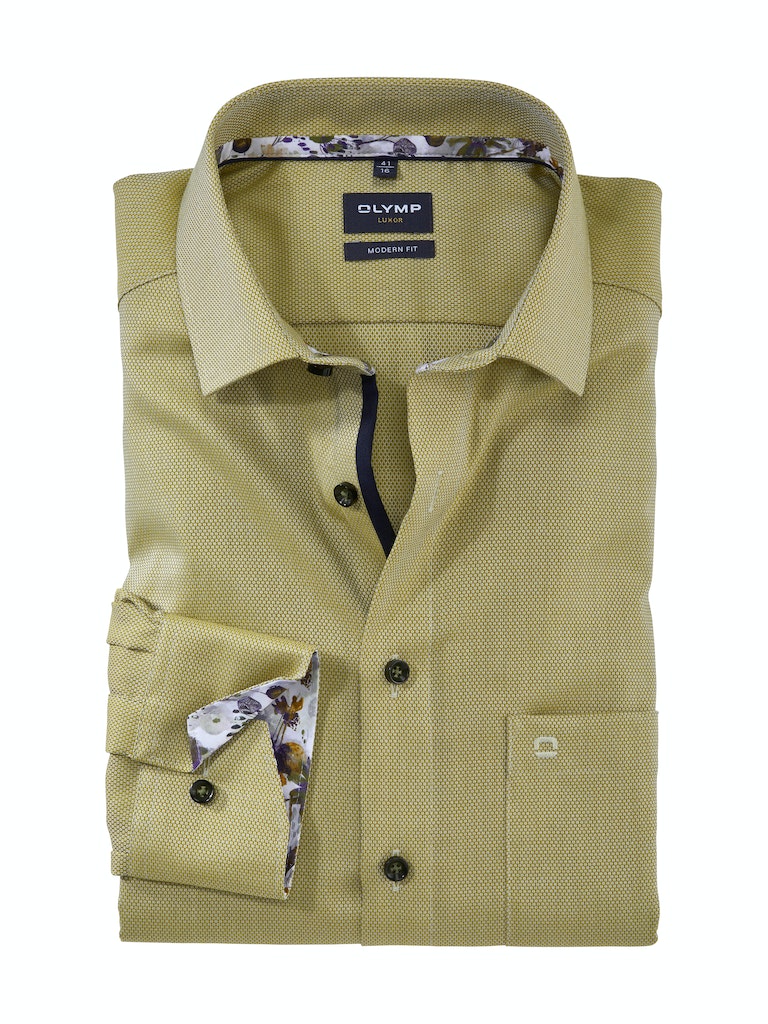 Olymp Herren Hemden lang  Limone
