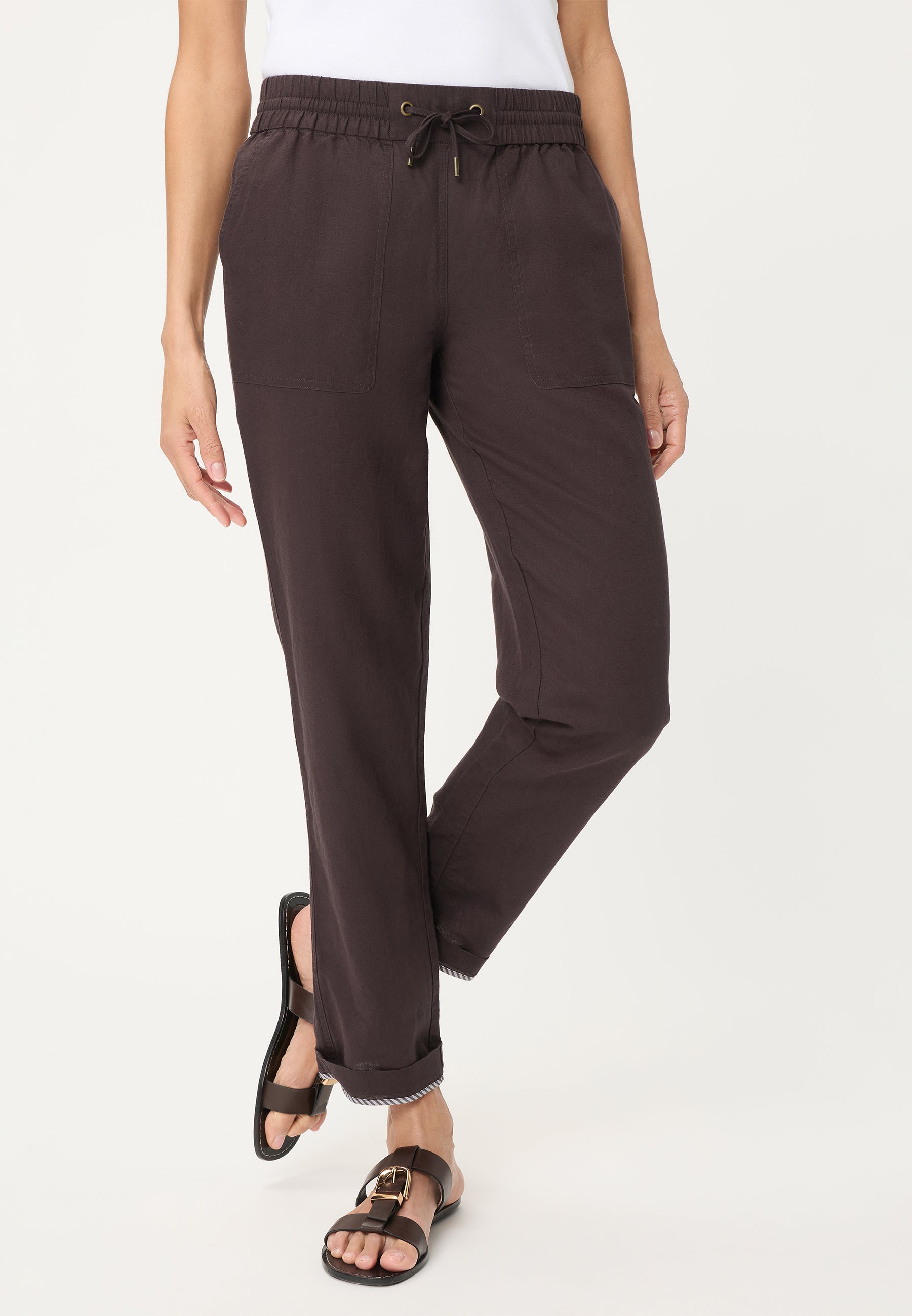 Olsen Damen Hosen  Dark Brow