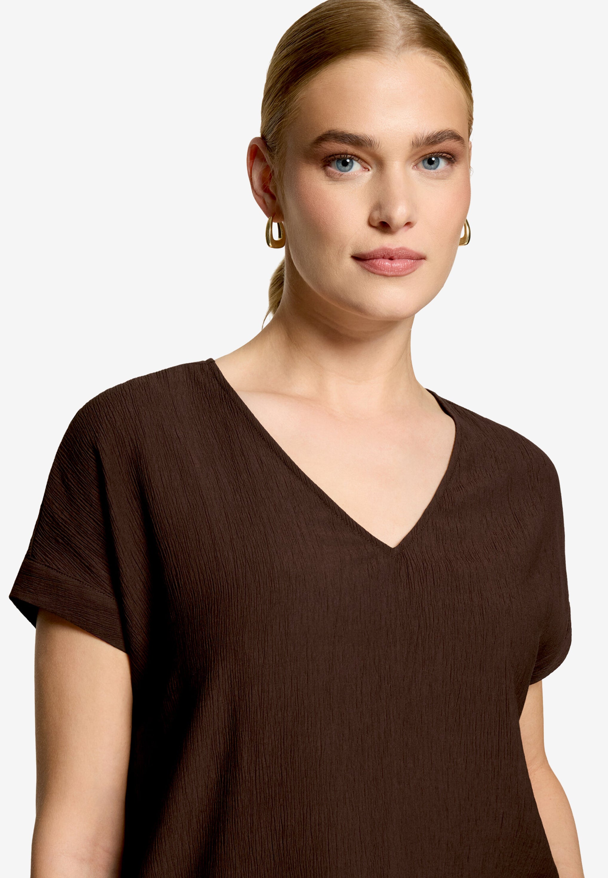 Zero Damen Blusen kurz Chocolate Plum
