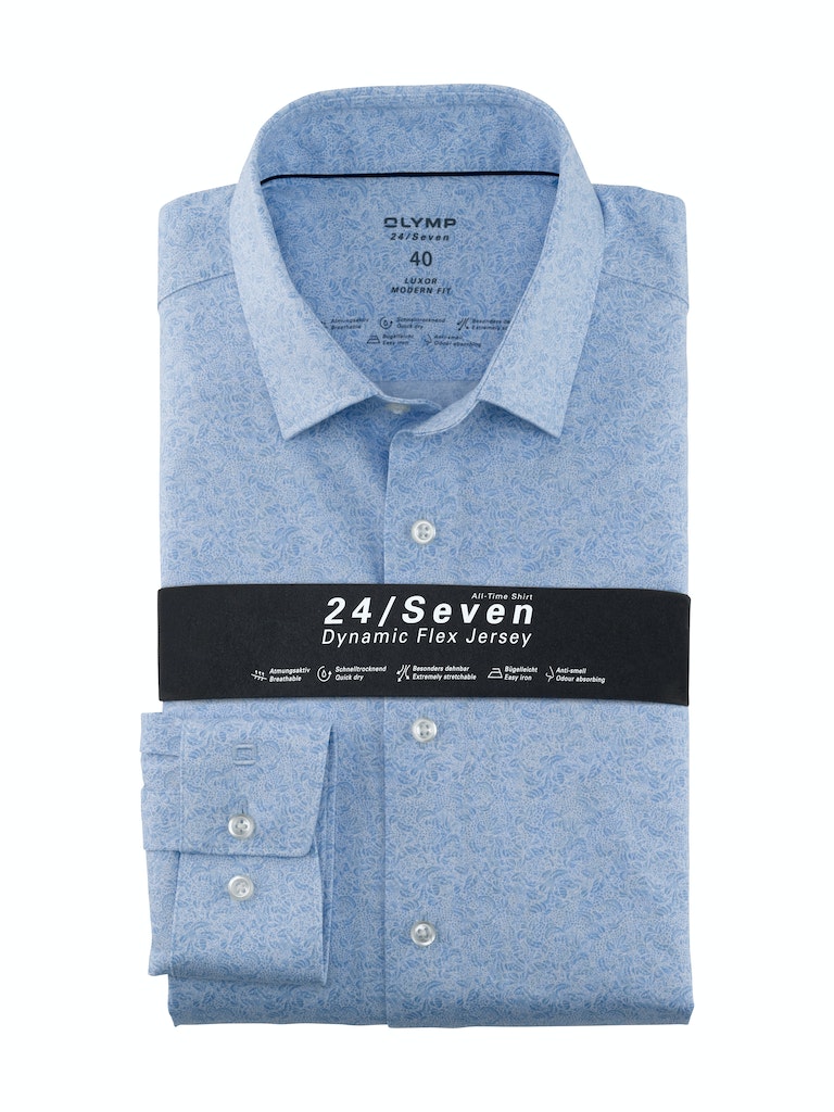 Olymp Herren Hemden lang Bleu