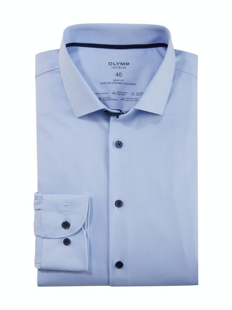 Olymp Herren Hemden lang  Bleu