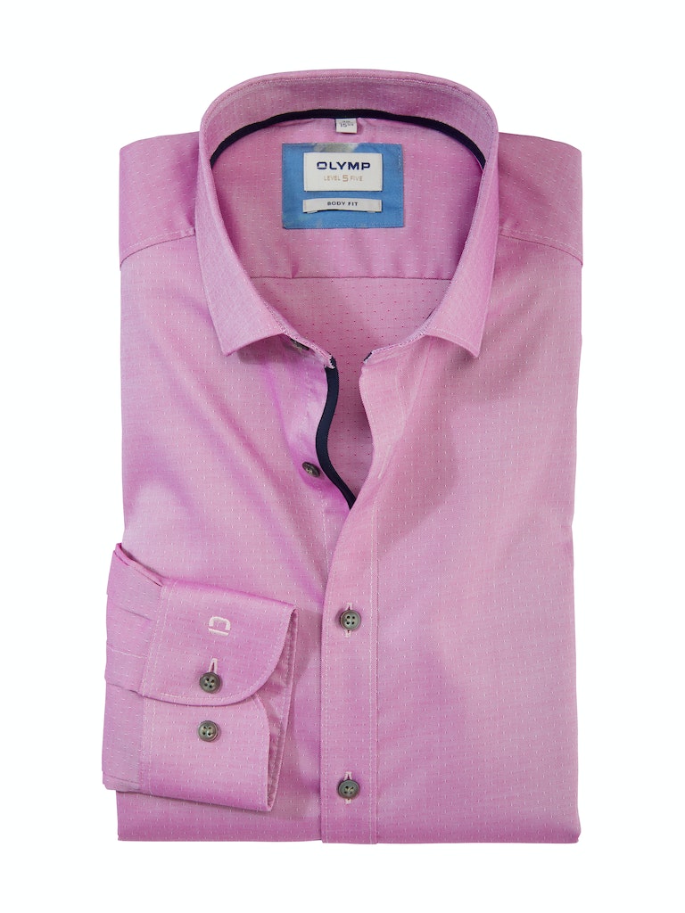 Olymp Herren Hemden lang  Fuchsia