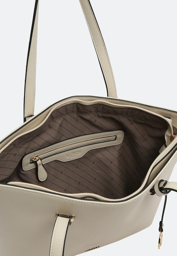 L.Credi Handtasche Creme