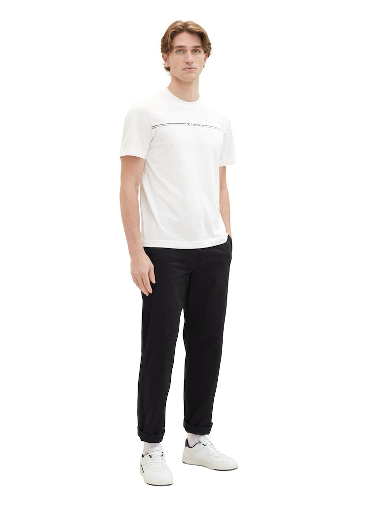 Tom Tailor Herren T-Shirts kurz White