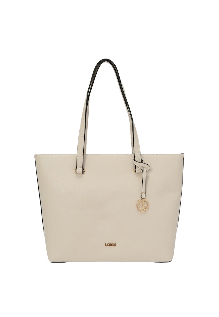 L.Credi Handtasche Creme