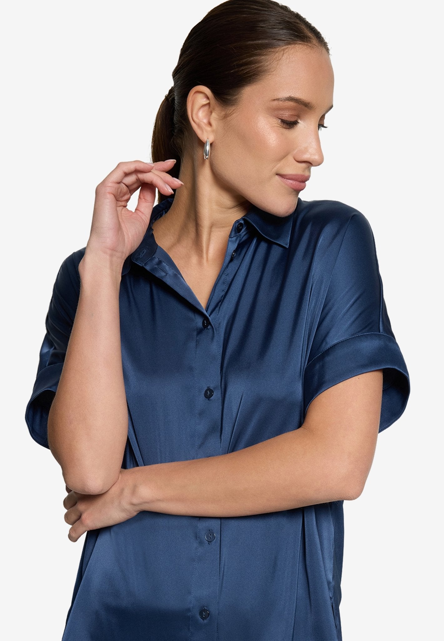 Zero Damen Blusen kurz Sargasso Sea
